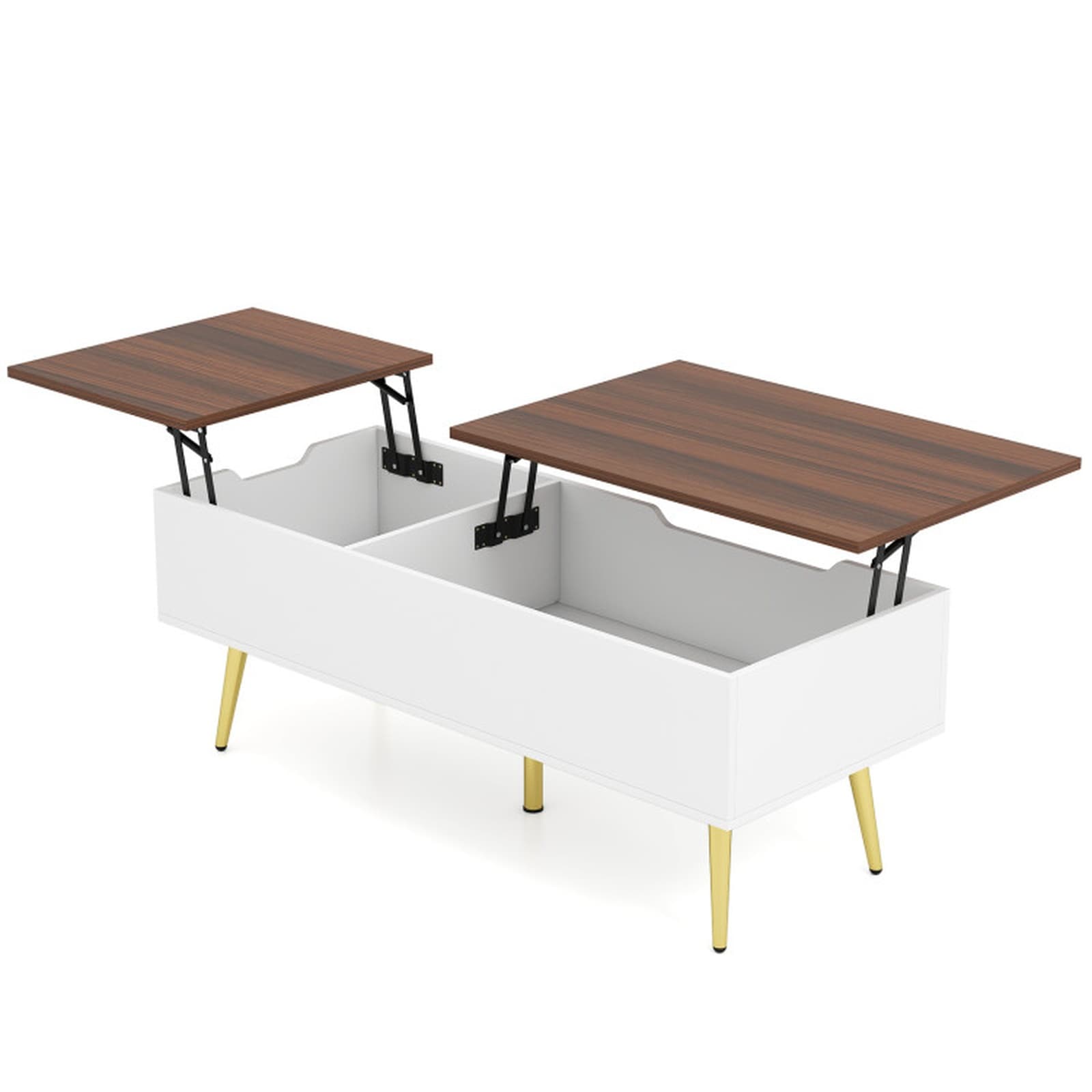 47-in Split Lift-Top Hidden Storage Pneumatic Lift Mechanism Multifunctional Coffee Table
