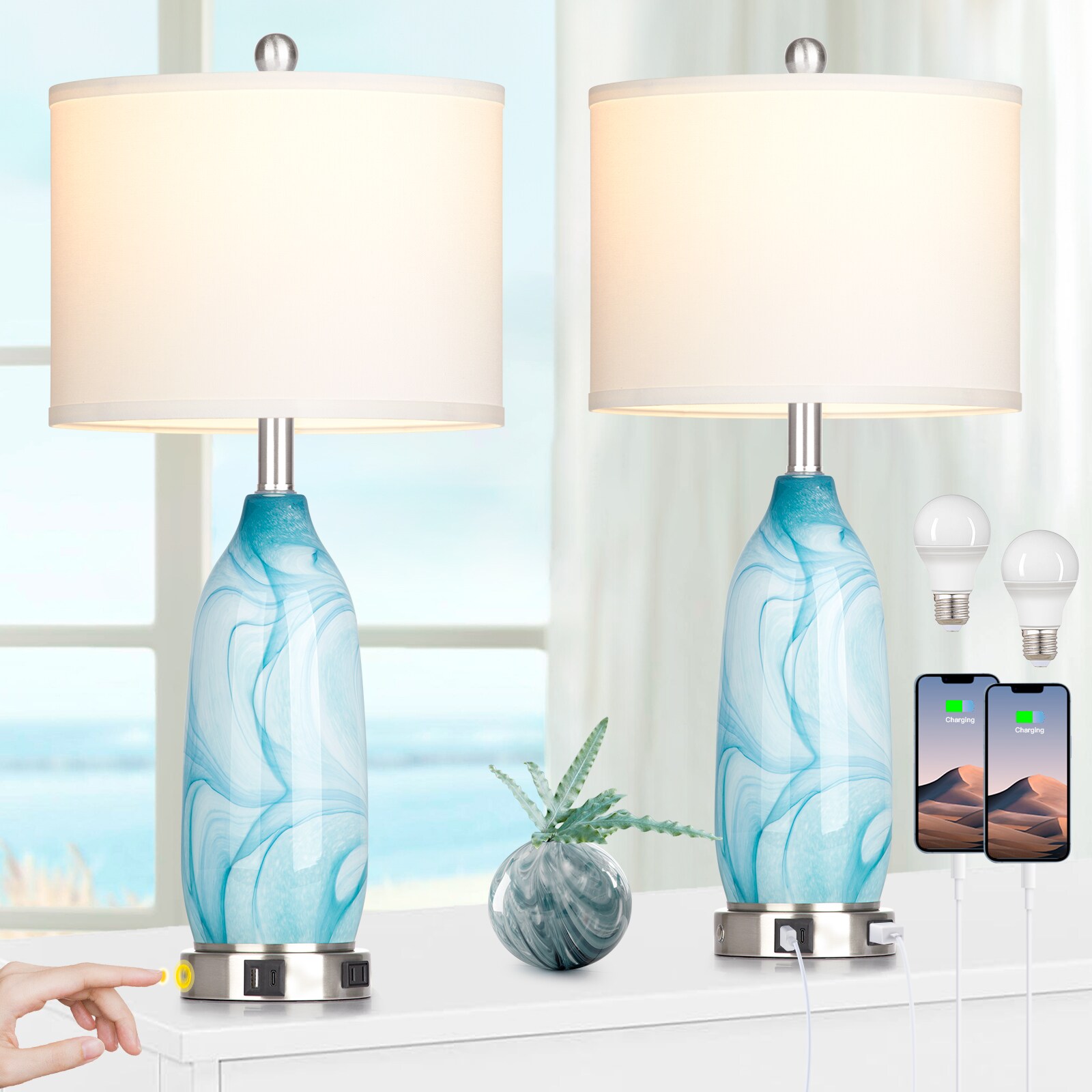 UrFurnishings TD-336 Table-Lamps - View #2