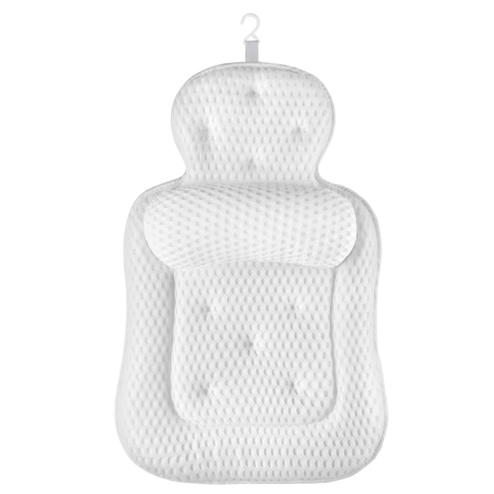 Etokfoks  Extra Large Bathtub Pillow with Soft 5D Mesh Fabric and 54 Non Slip Suction Cups for Head Neck Support