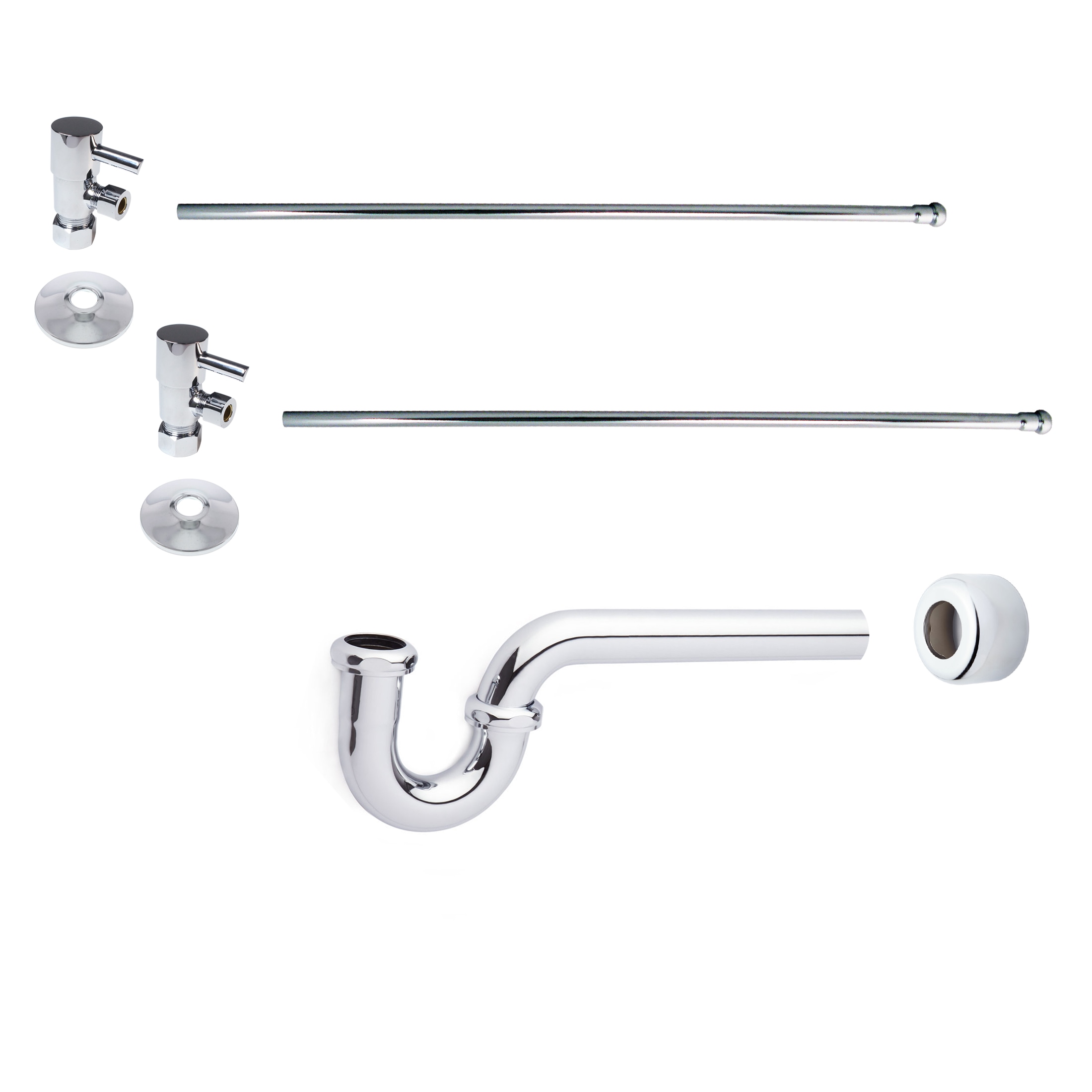 WESTBRASS D1838QRL-26 5/8-in Compression x 3/8-in OD Compression Brass Quarter turn Stop Supply stop