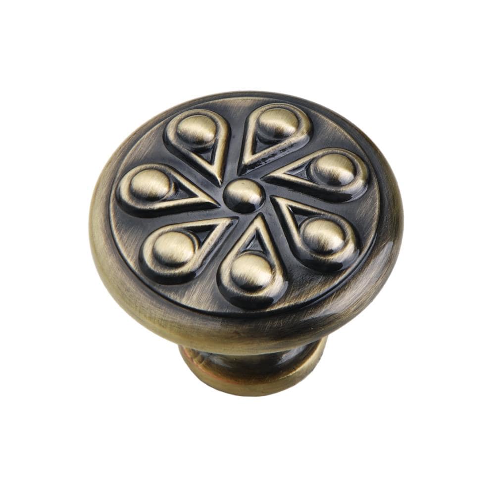 Utopia Alley HW329PLAB021-25 HW329XXX 1-1/5-in Antique Brass Mushroom Classic Cabinet Knob