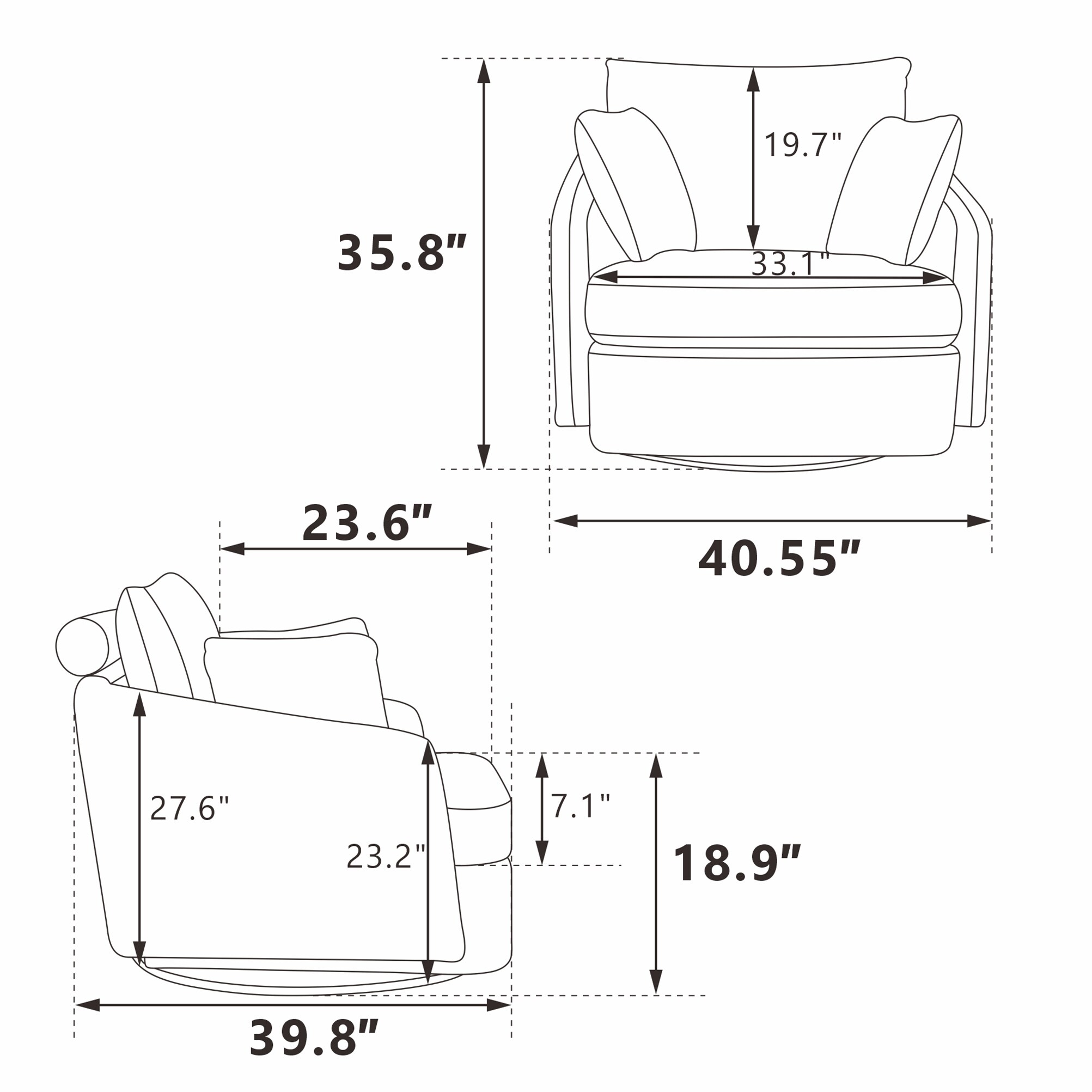 Hrinhom HC-W1102-GRAY chairs - View #13