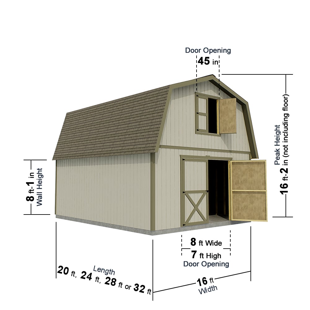 Best Barns ROANOKE1624 Wood-Storage-Buildings - View #6
