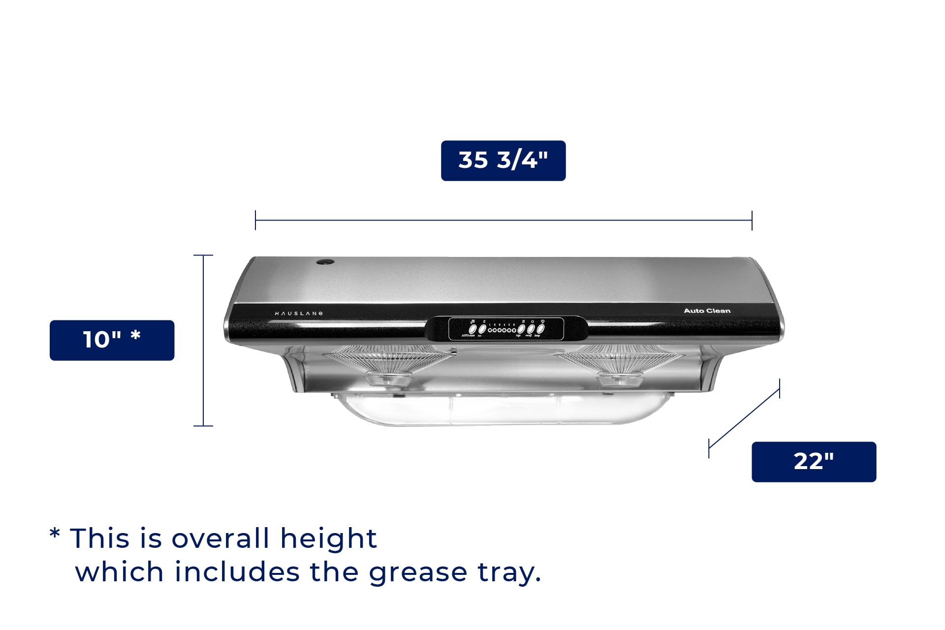 Hauslane UC-C395SS-36 Undercabinet-Range-Hoods - View #10