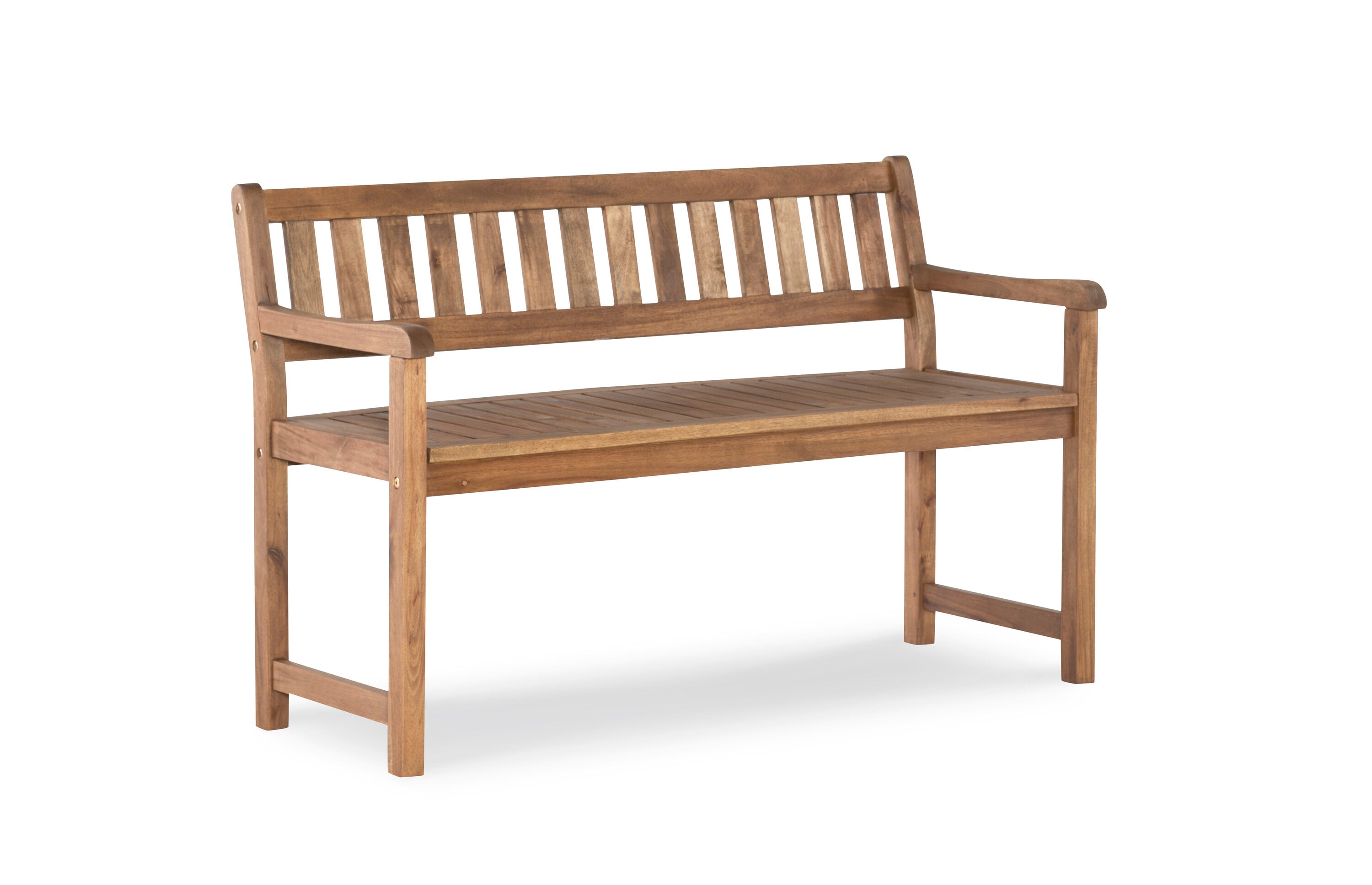 Linon 21160T36-01-KD-U Mission/Shaker Teak Accent Bench 45-in x 20.28-in x 30-in