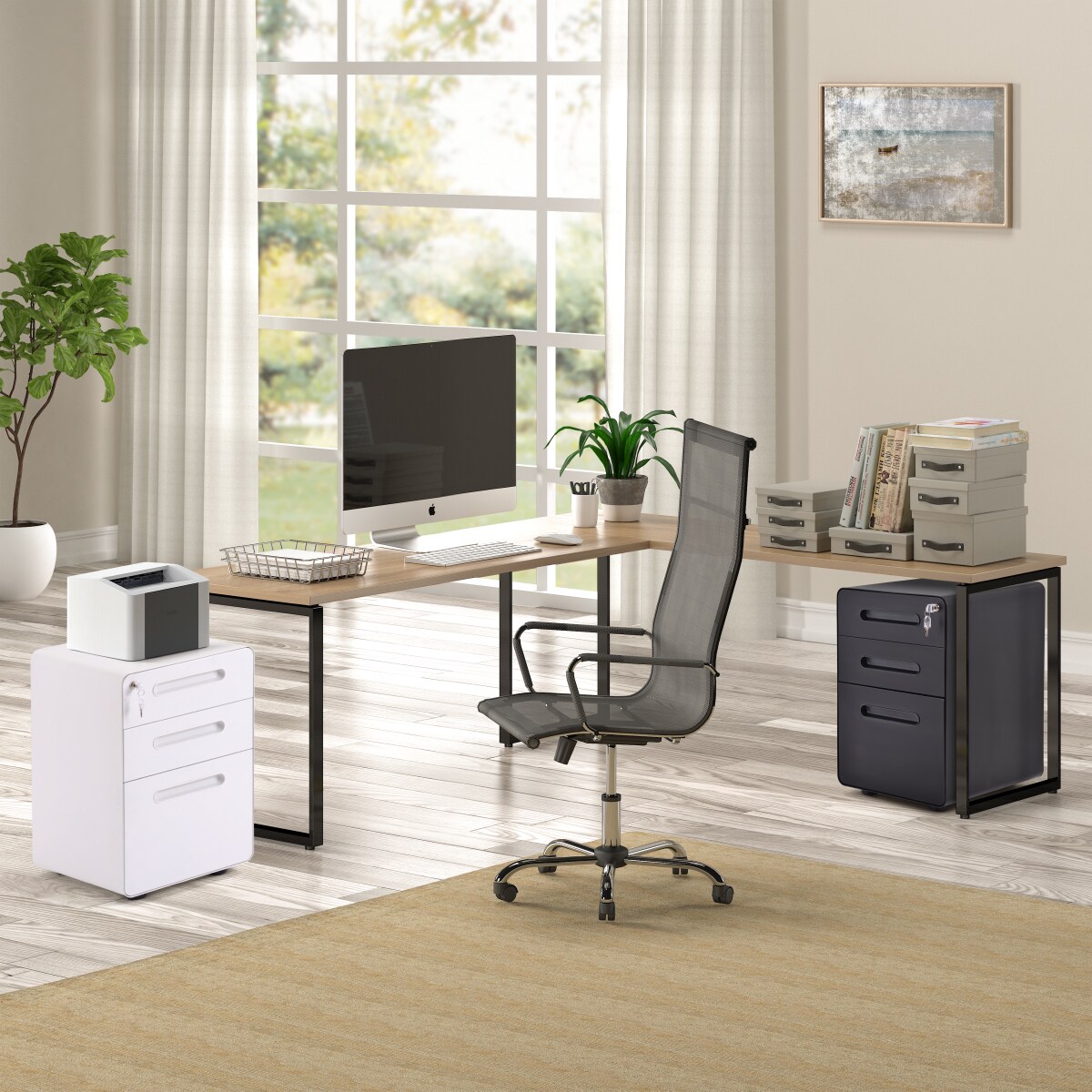 Sumyeg Filing Cabinet White 3-drawer 14.9-in File Cabinet In The File 