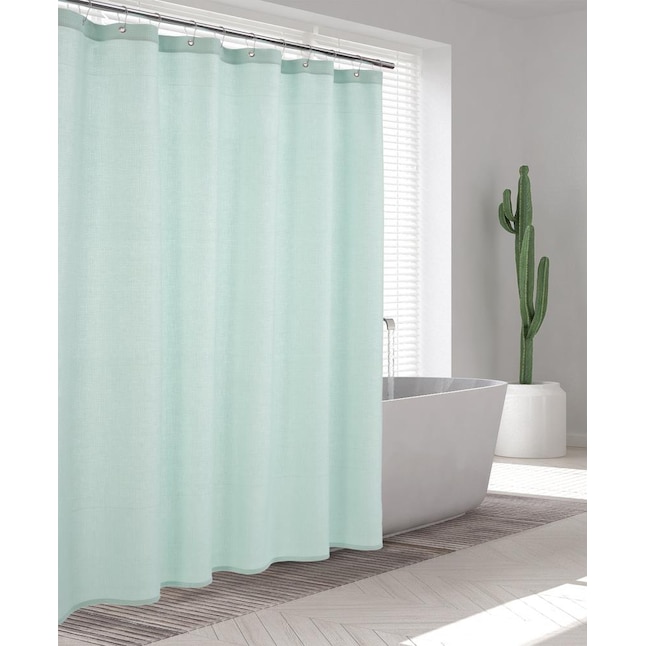 Cotton White Solid Shower Curtain, What Size Do Shower Curtains Come In