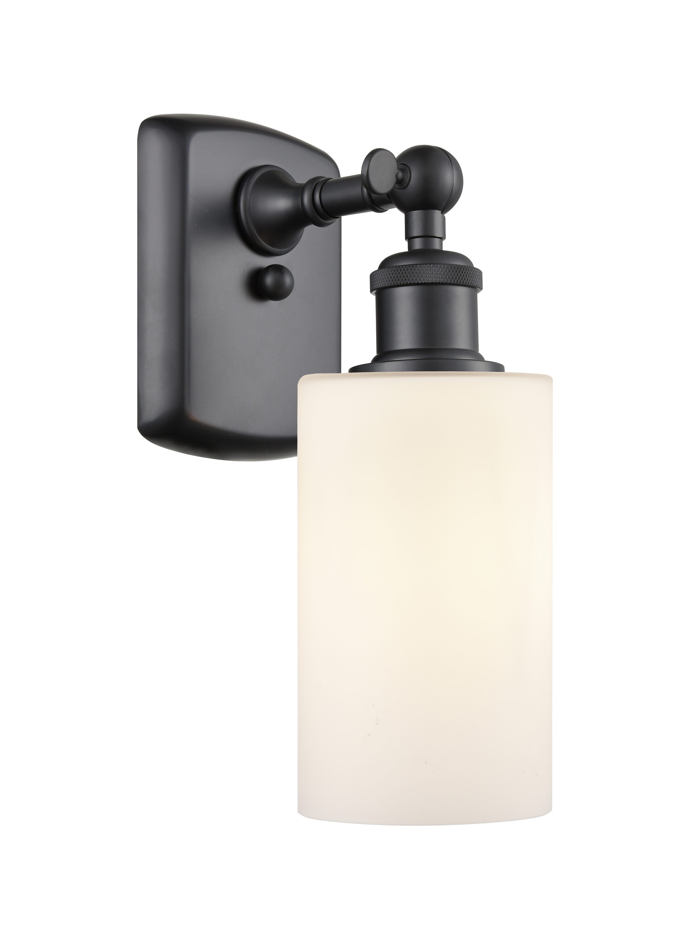 Innovations Lighting 516-1W-BK-G801 Clymer 3.88-in W 1 -Light Matte Black Wall Sconce