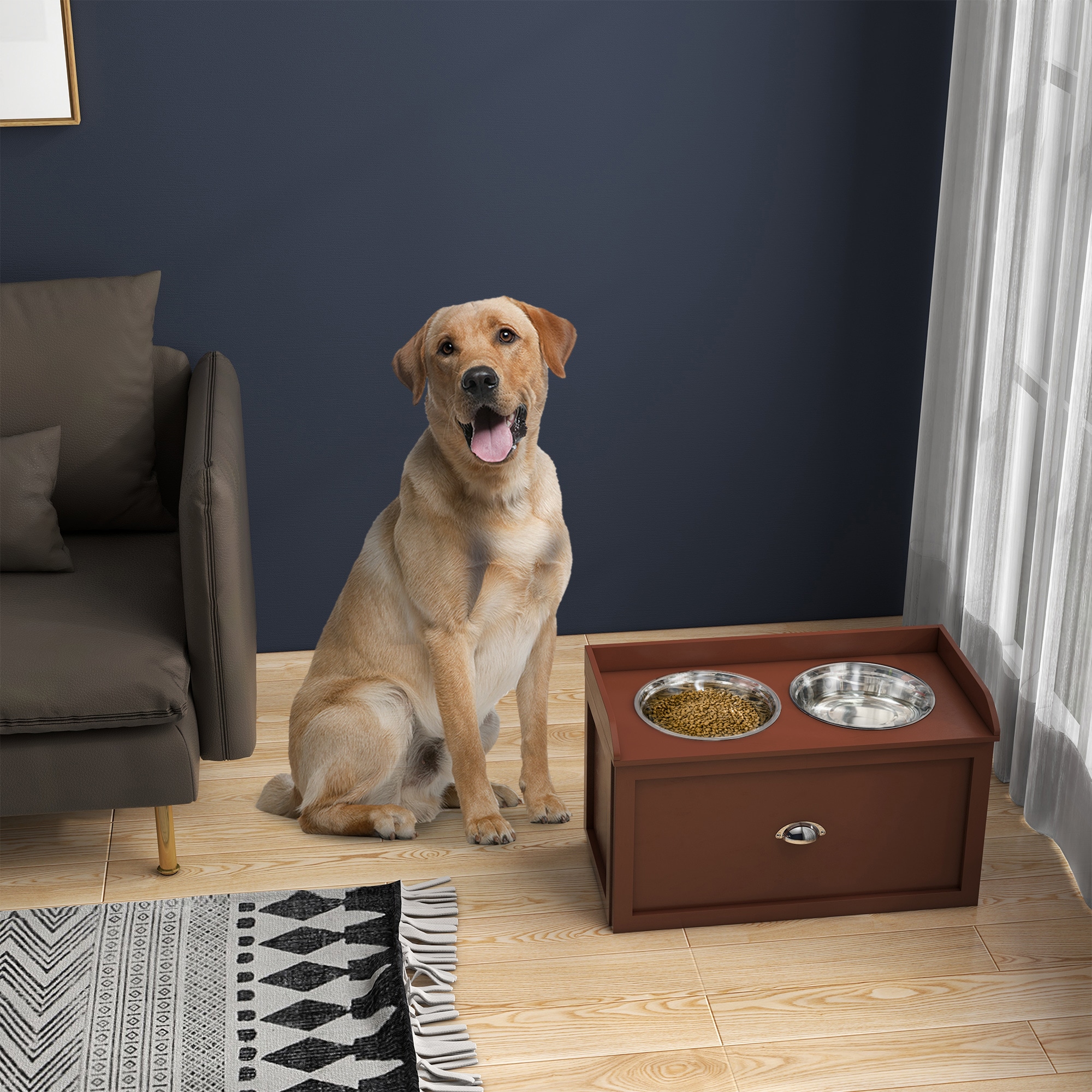 PawHut D08-041V80BN Pet-Bowls - View #2