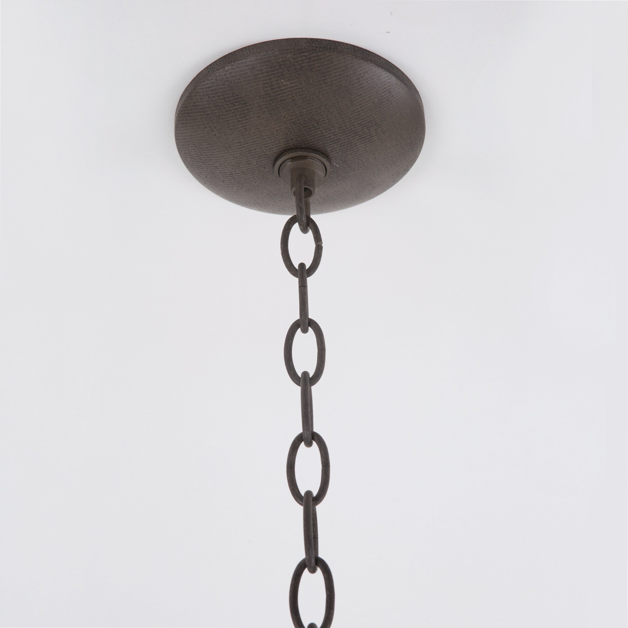 Sequoia Contemporary Brown Steel 4-Light Pendant with Alabaster Glass