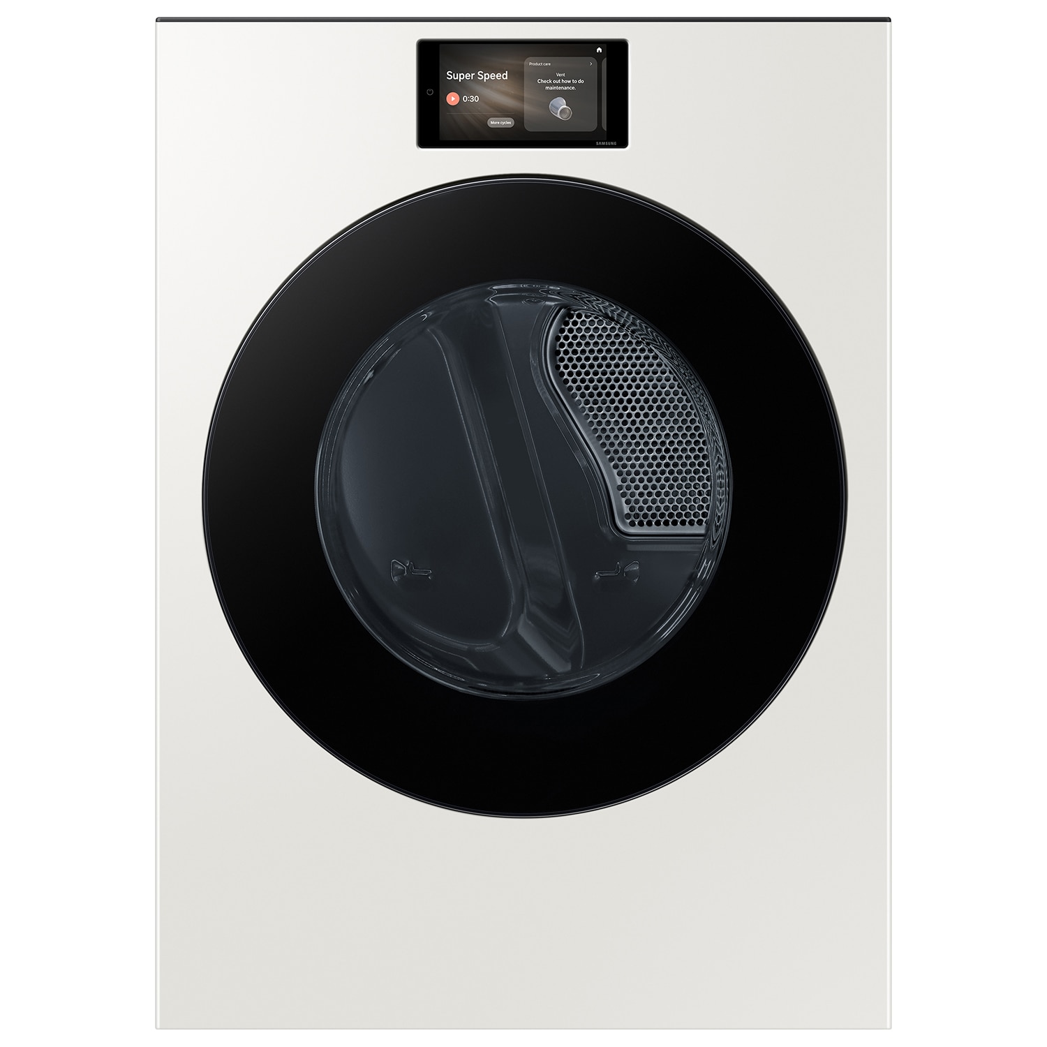 Samsung DV90F53AEY Bespoke Large Stackable Steam Cycle Ventless Electric Dryer ( Ivory ) Energy Star Certified