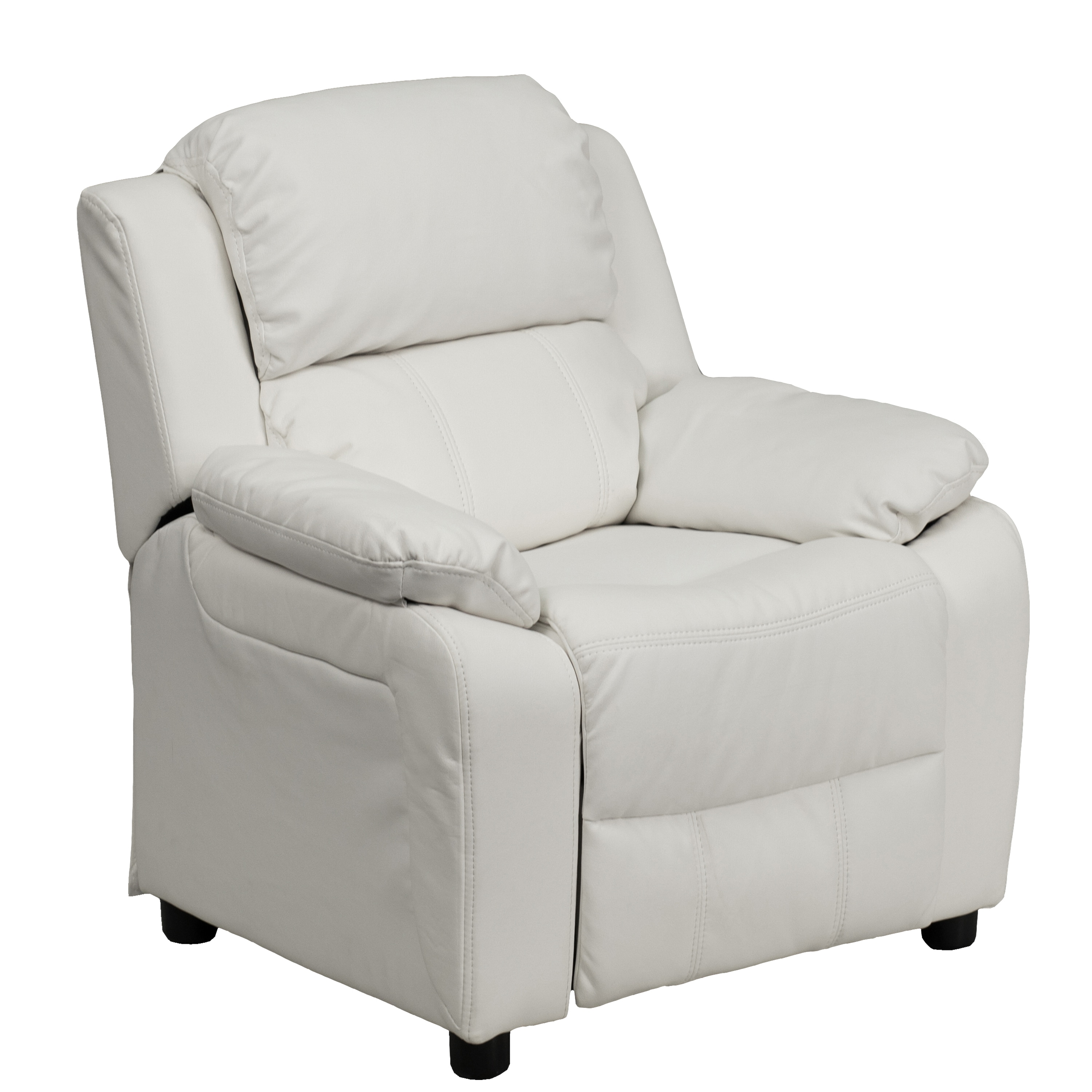 Flash Furniture 847254018197 28-in White Vinyl Upholstered Kids Accent Chair