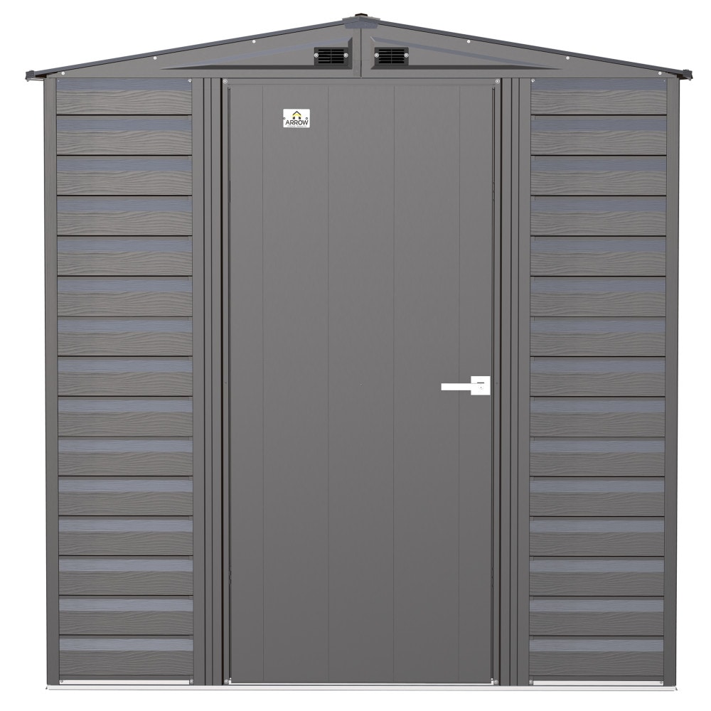 6 ft. x 7 ft. Charcoal Galvanized Steel Storage Shed