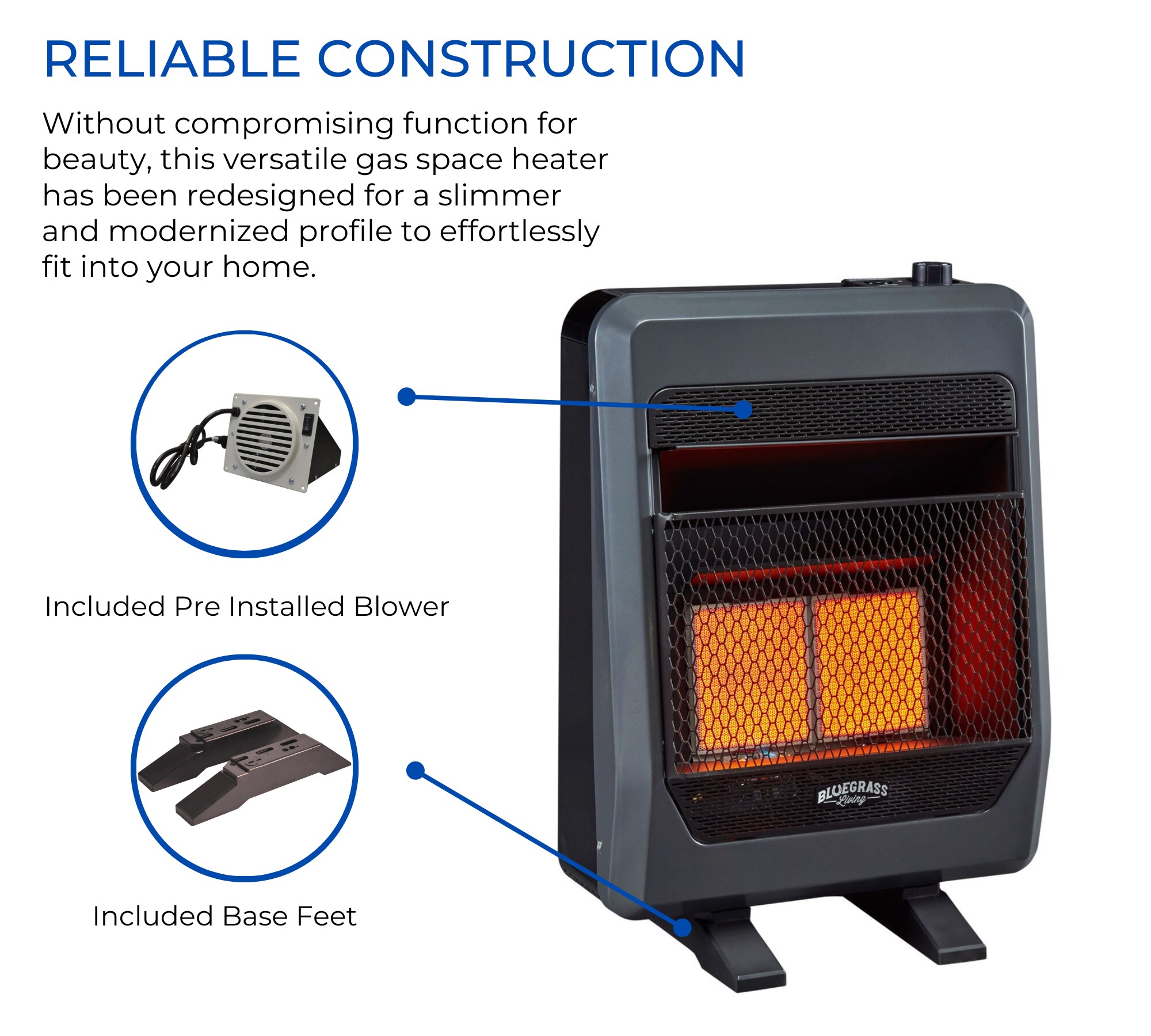 Bluegrass Living B20TNIR-BB Gas-Heaters - View #3