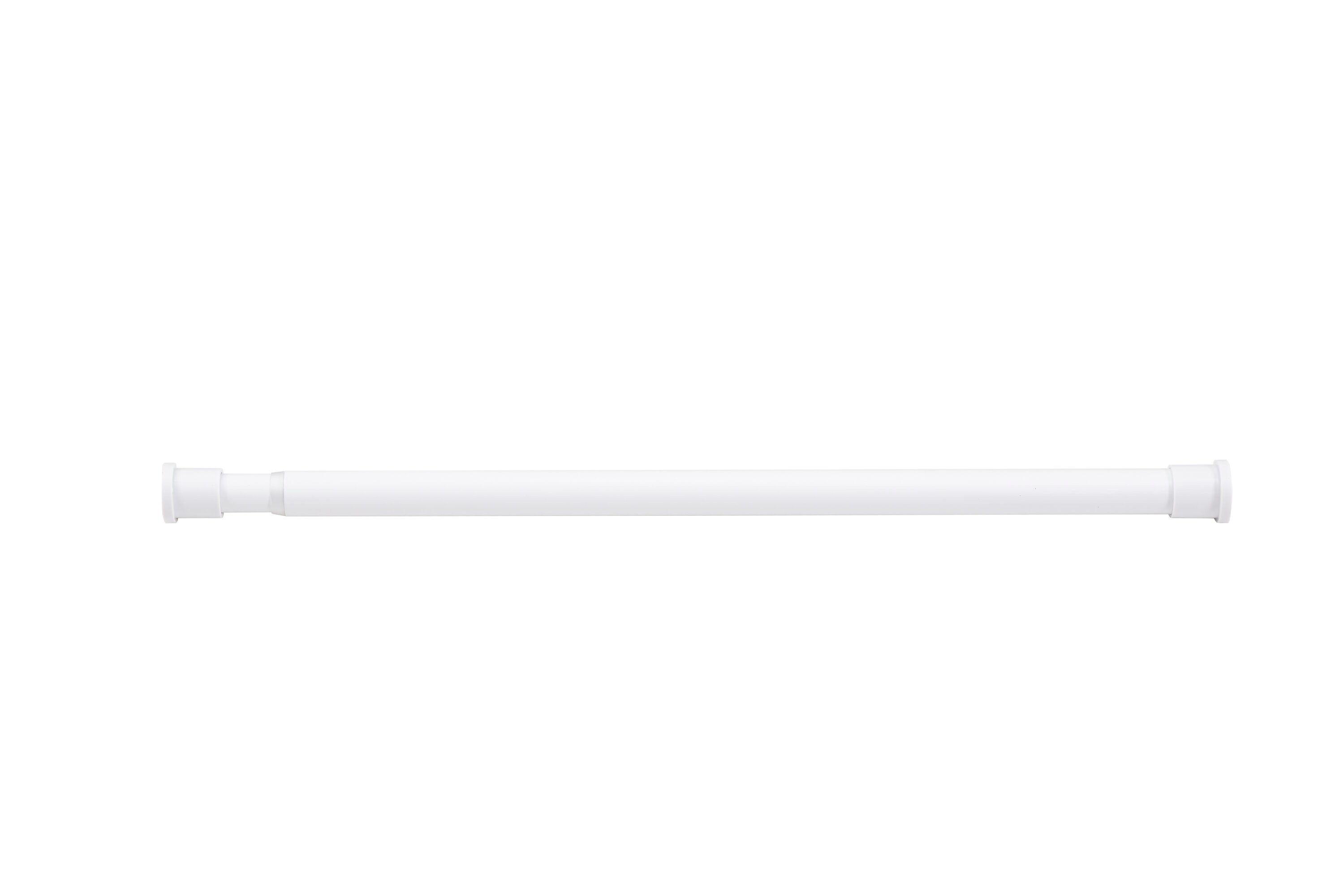 Style Selections 24-in to 40-in White Tension Single Straight Adjustable Shower Curtain Rod