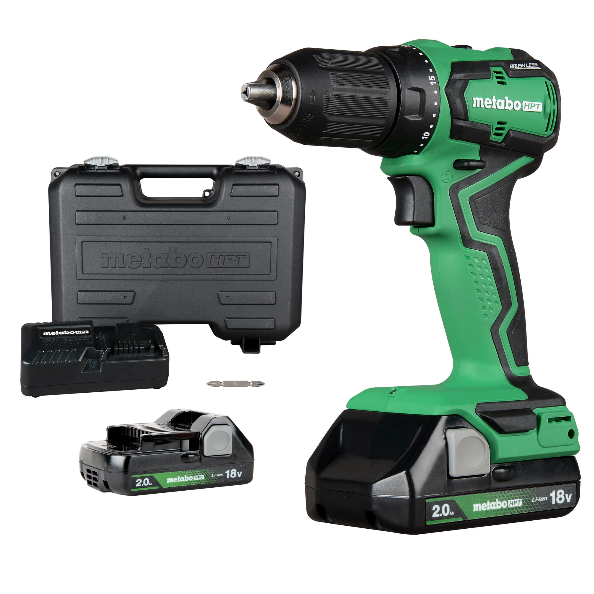 Metabo HPT 18-volt 1/2-in Keyless Brushless Cordless Drill (2-Batteries Included, Charger Included and Hard Case included) DS18DDXSM Sansujyuku sansujyuku.com