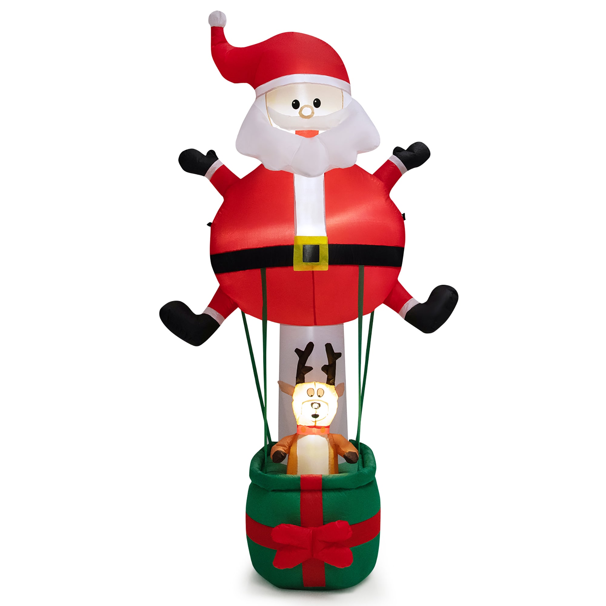 Costway LWS00697 8-Feet Lighted Santa Christmas Inflatable