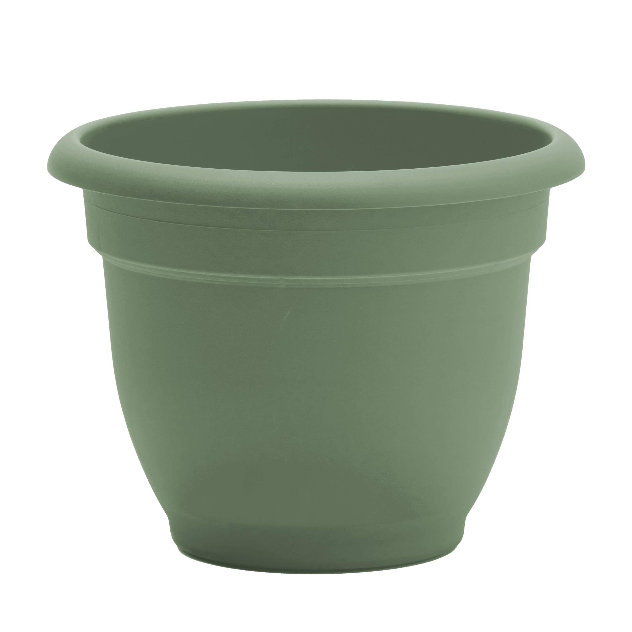 Bloem AP0641 Round 6.5-in W x 5.25-in H x 6.5-in D Green Plastic Indoor/Outdoor with Self Watering Planter