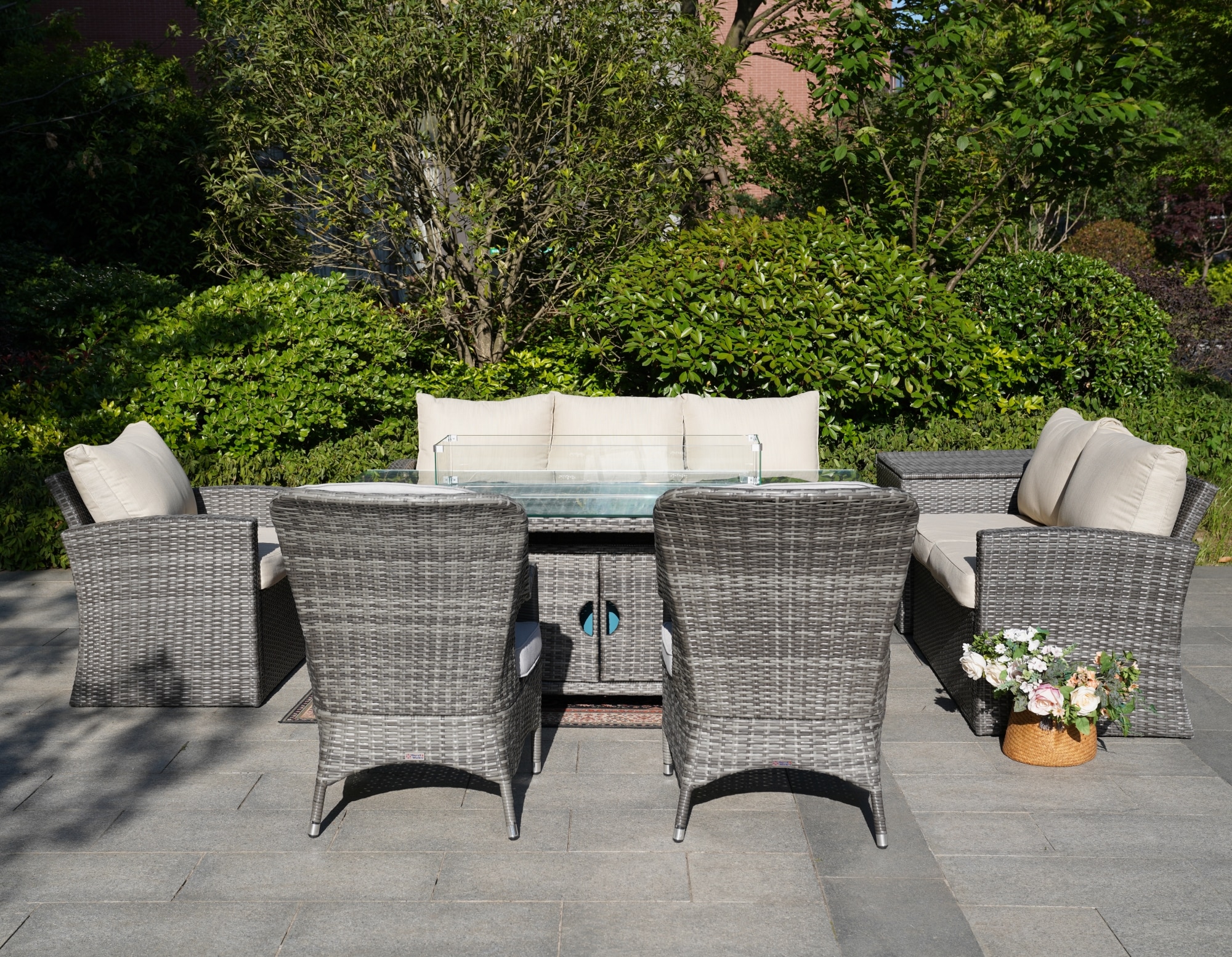 Direct Wicker DWG-2403B009-GR Patio-Conversation-Sets - View #3