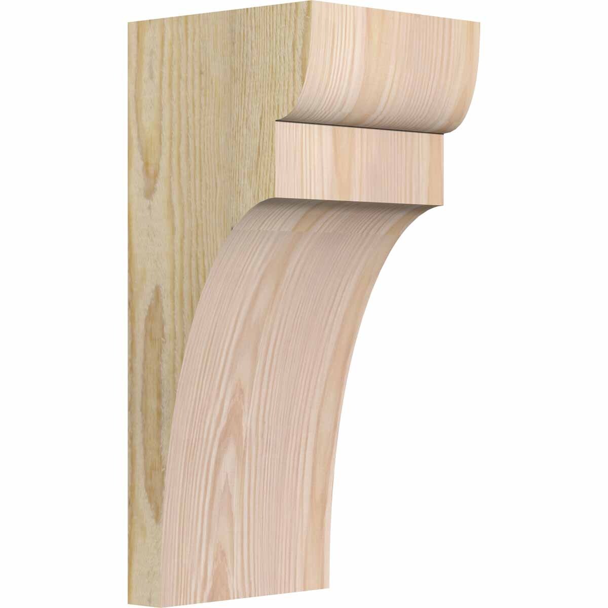 Ekena Millwork COR06X06X14YOR00RDF 6-in x 6-in x 14-in Yorktown Unfinished Douglas fir Wood Paintable/Stainable Corbel