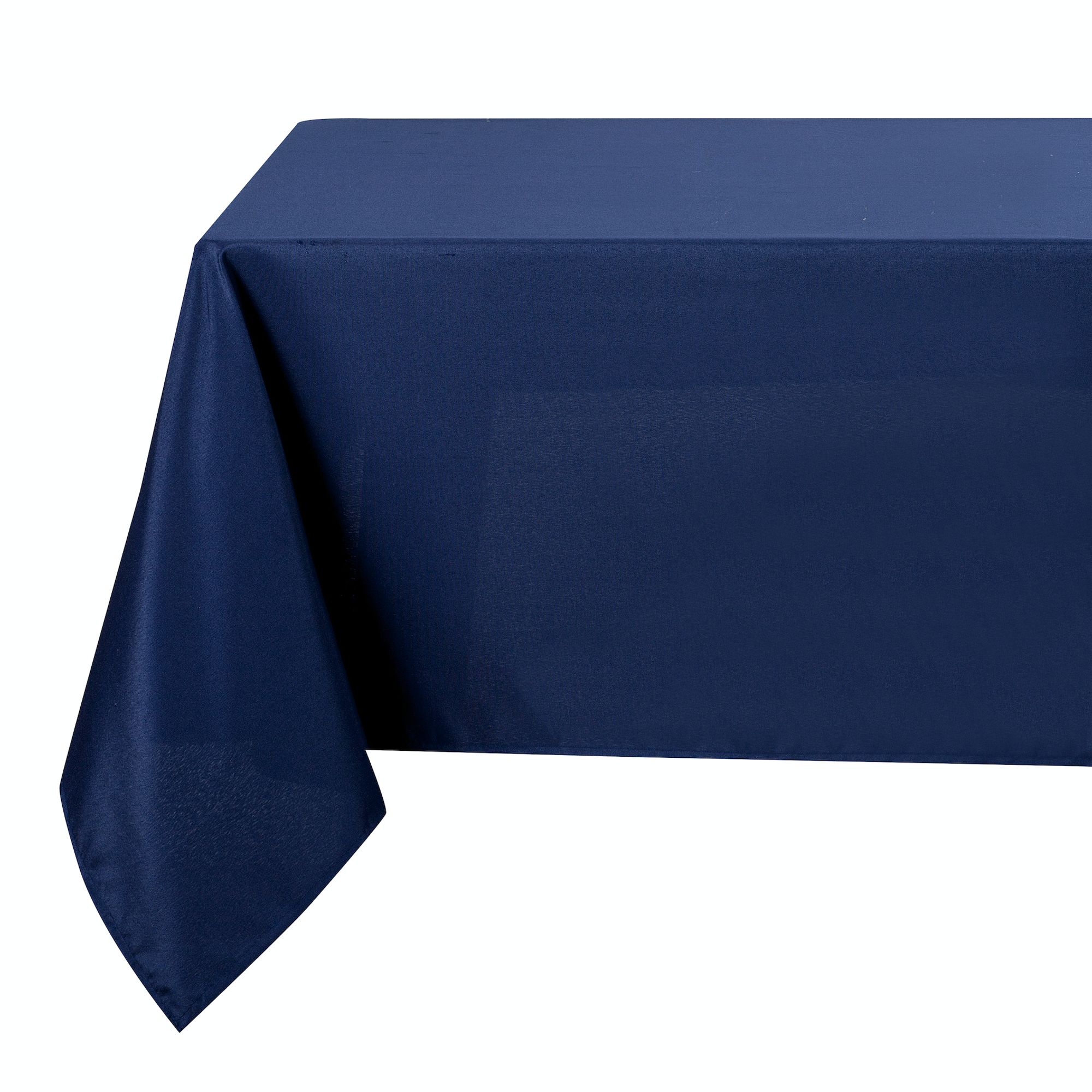 KATE AURORA Basics All Purpose Spill Proof Fabric Tablecloths 60 in W x 104 in L 8-10 Chairs Navy