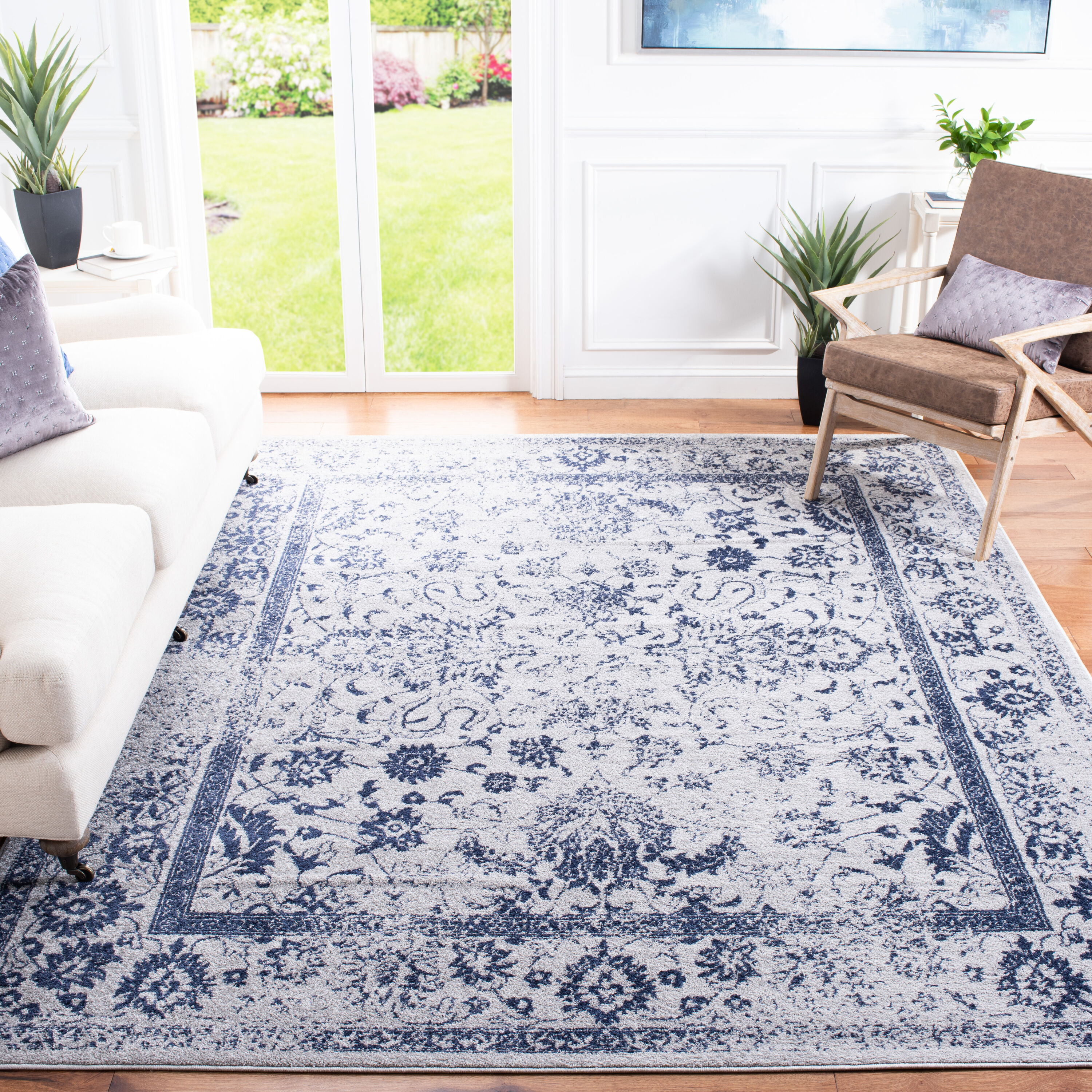 Safavieh ADR109P-10 Adirondack 109P Grey Navy Traditional Large Rectangle 10ft x 14ft Rug