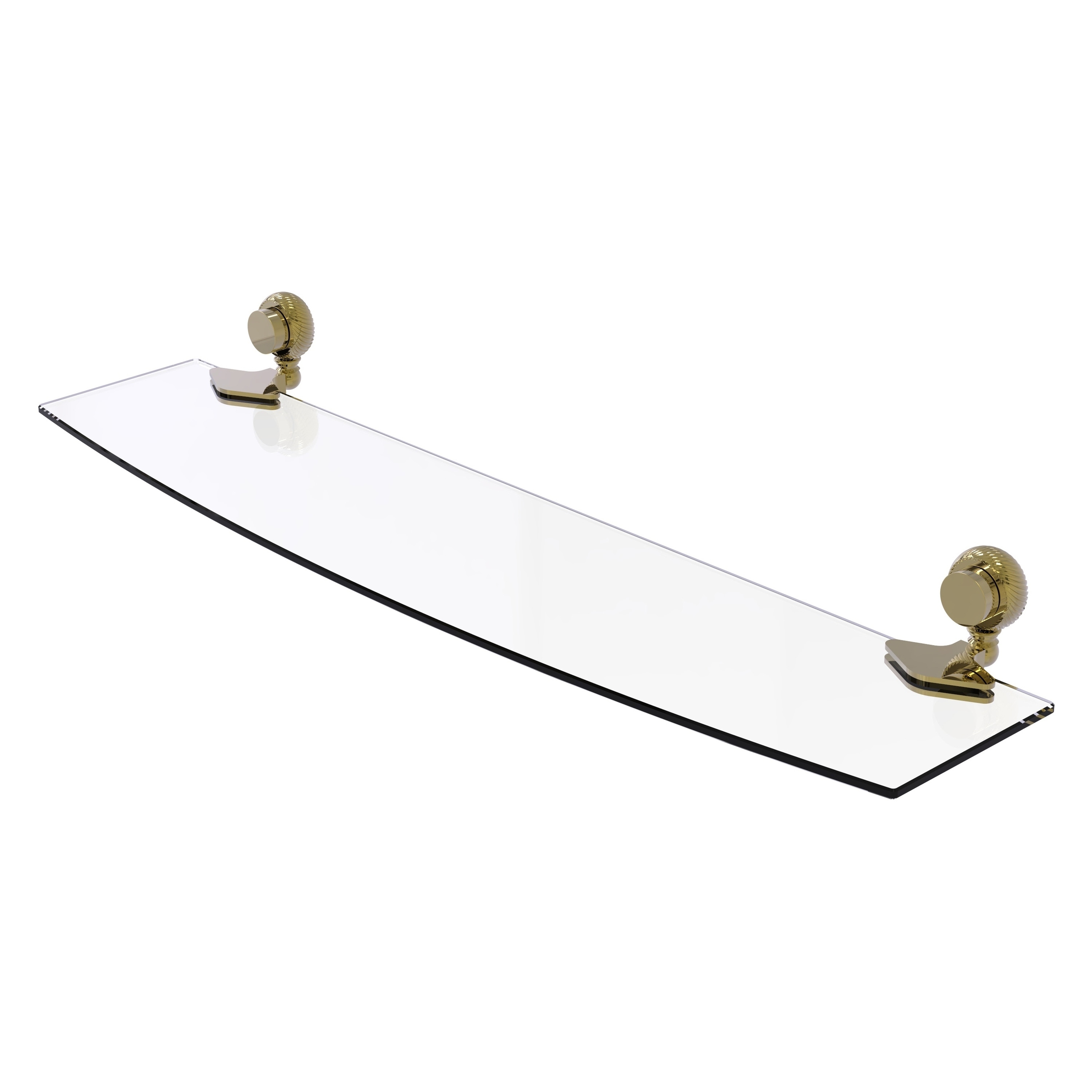 Allied Brass 433T/24-UNL Venus Unlacquered Brass Wall mount Bathroom Shelf ( 24-in x 2-in x 5-in )