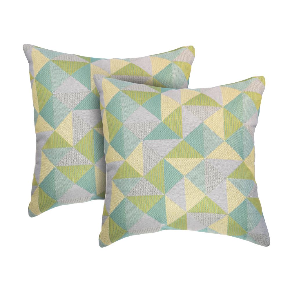 Astella KT2-TP18-FA11 Pacifica 2-Pack Geometric Ruskin Lagoon Square Throw Pillow
