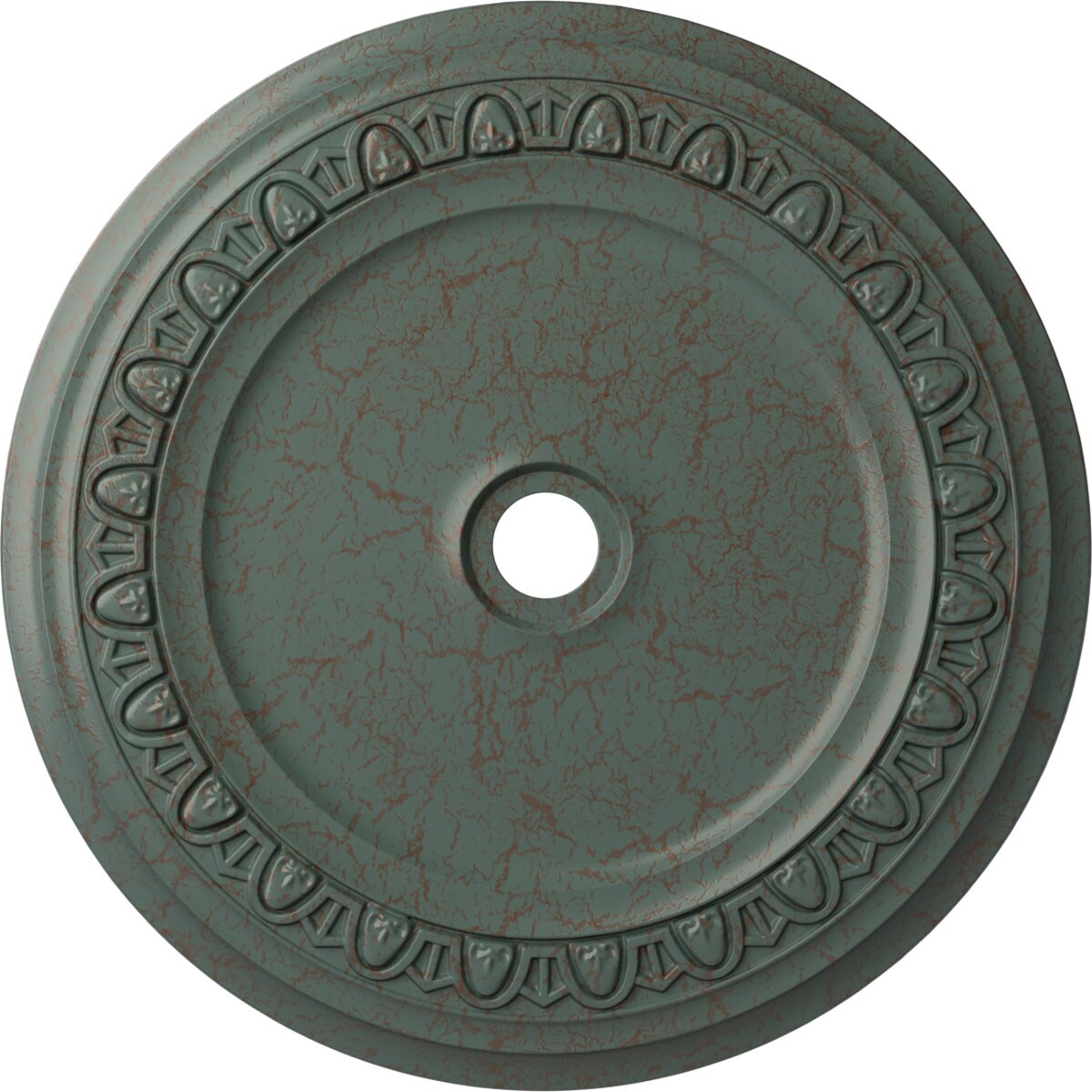 Ekena Millwork CM41CACBC Caputo 41-in W x 41-in L Painted Cloud Burst Crackle Polyurethane Whole Ceiling Medallion