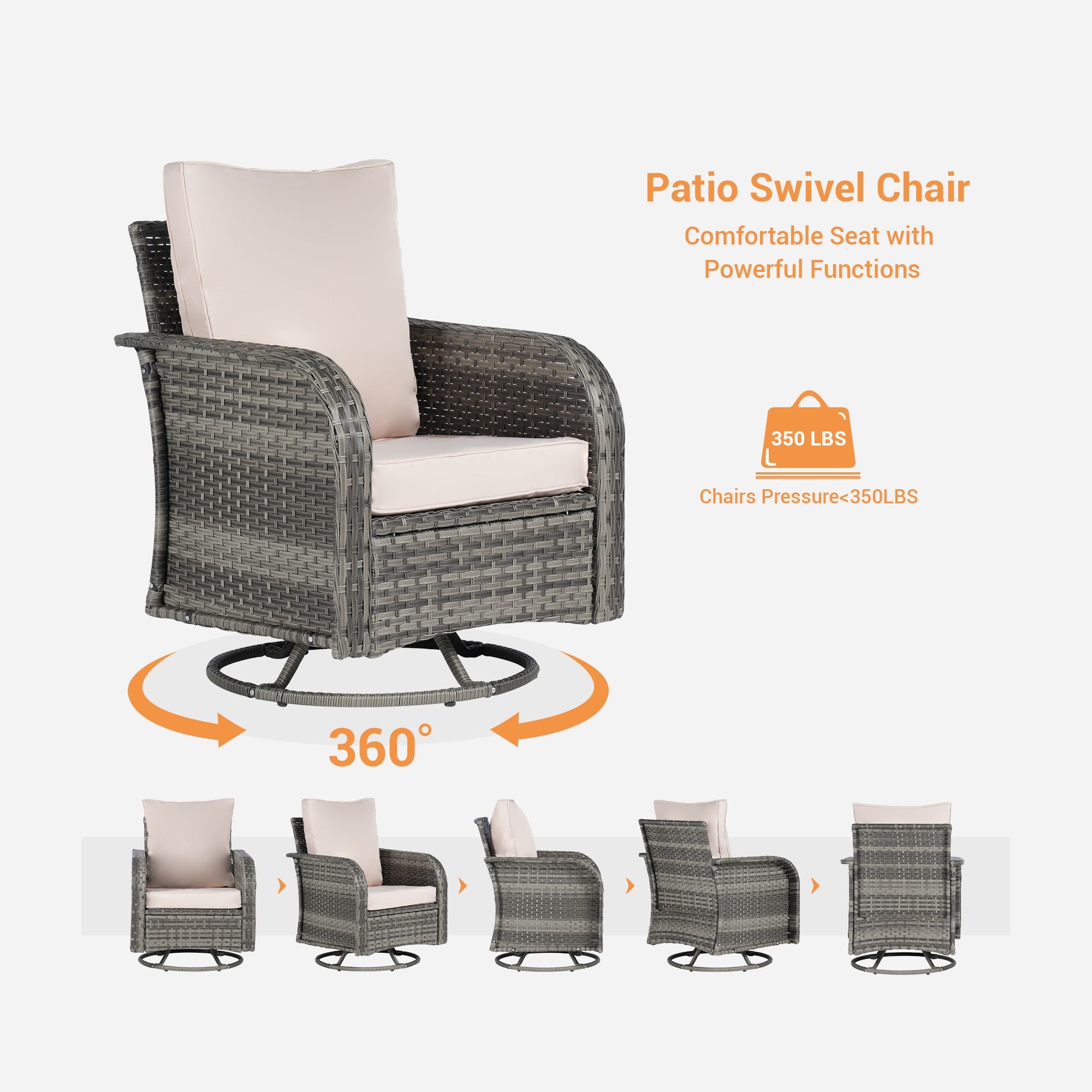 SANSTAR L-WS-S8-LY-V1 Patio-Conversation-Sets - View #4