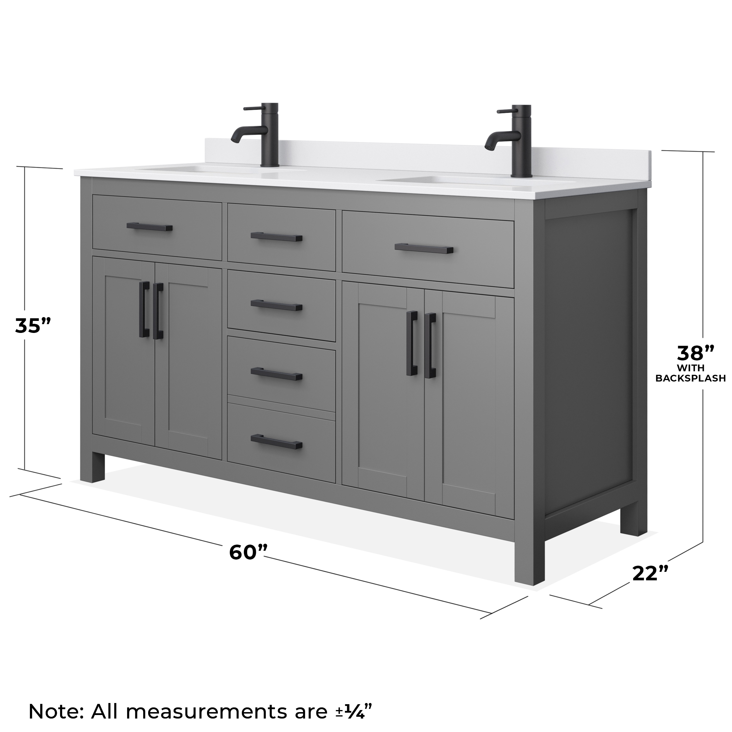 Wyndham Collection WCG242460DGBWCUNSMXX Bath-Vanity-Combo - View #5