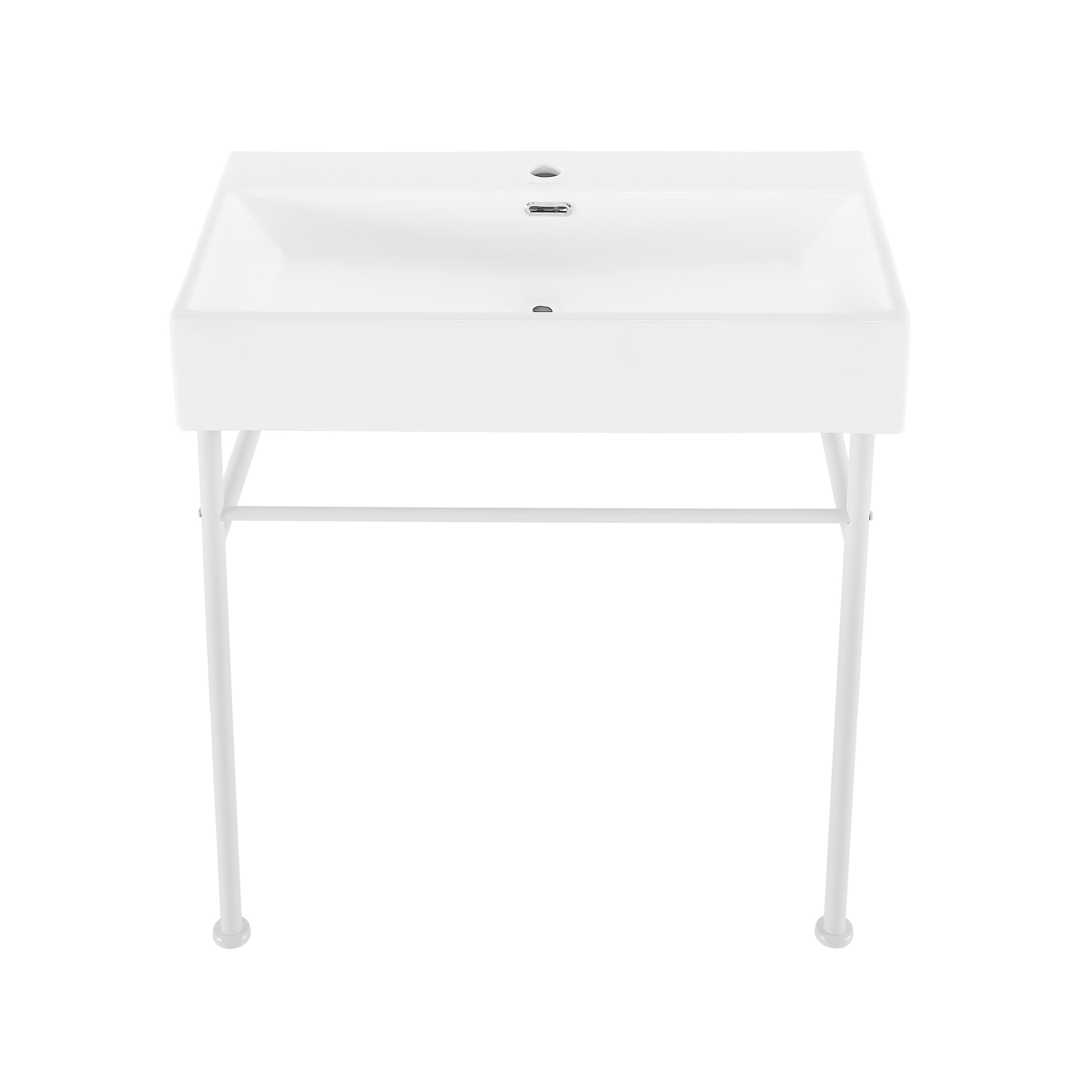 Claire 30" White Ceramic Wall-Mount Console Sink