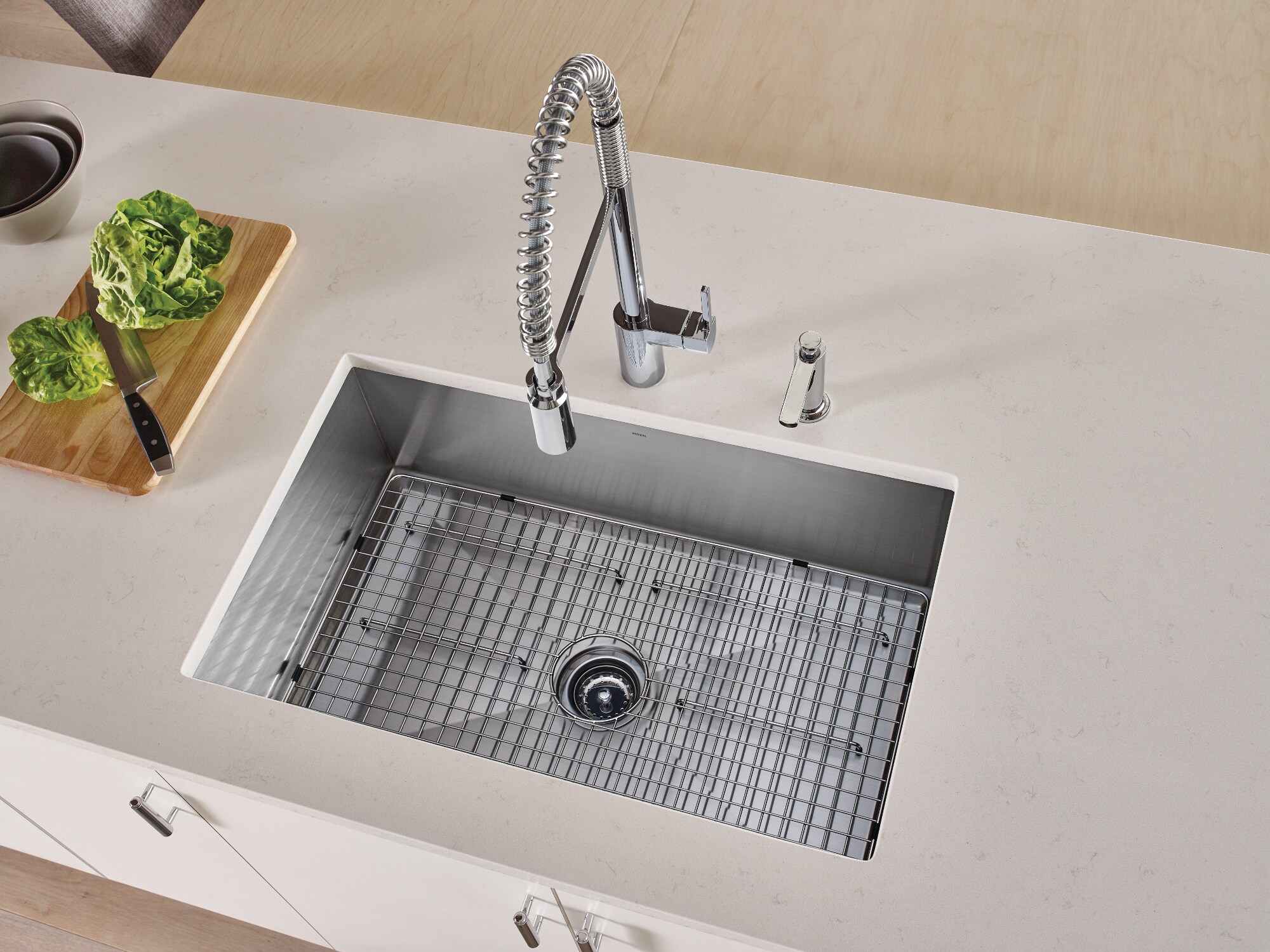 Moen 1600 Undermount 32 In X 20 In Satin Stainless Steel Single Bowl