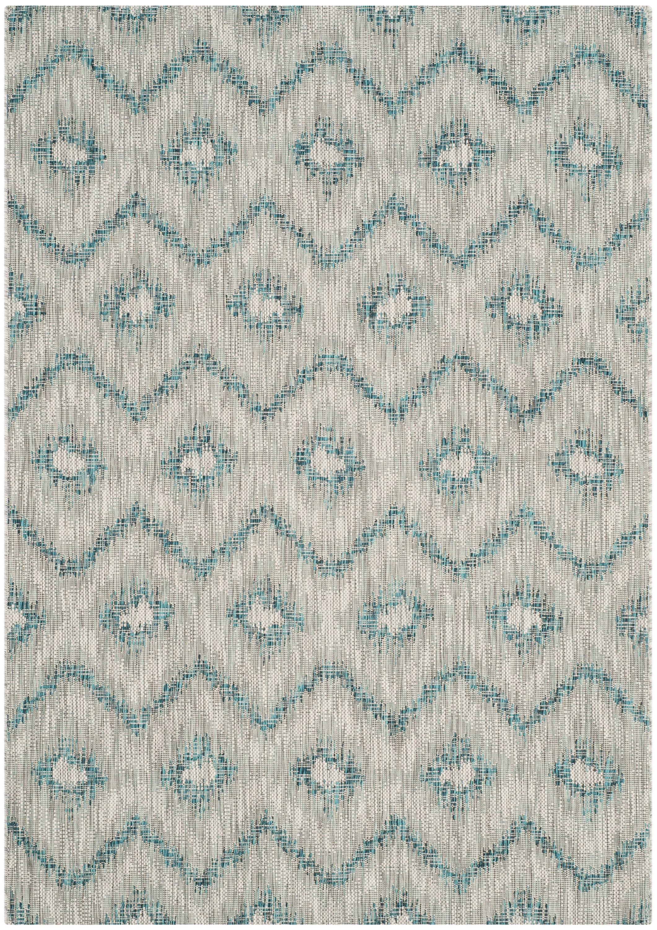 Gray Synthetic Flat Woven Reversible Rectangular Rug