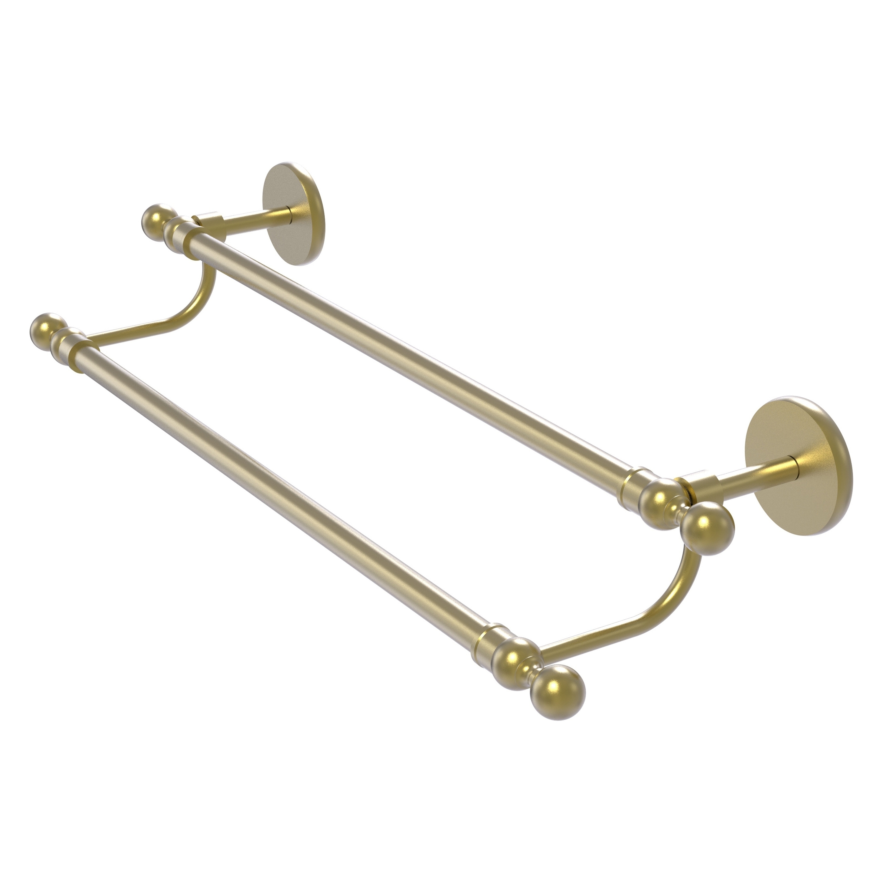 Allied Brass 1072/30-SBR Skyline 30-in double Satin Brass Wall mount Double Towel Bar