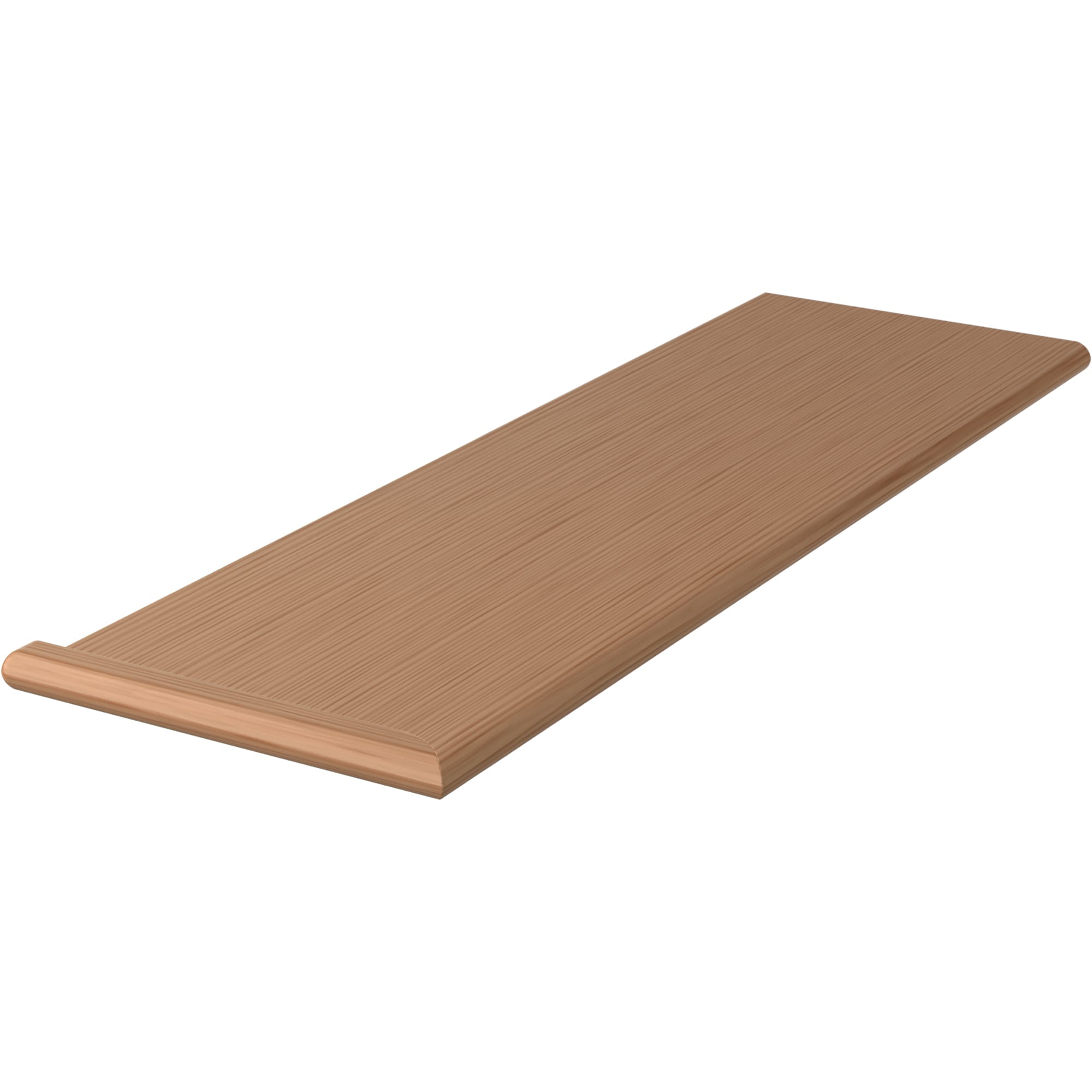 L.J. Smith Stair Systems 807011X361RV-AL 36-in x 11.5-in x 1-in Brown Alder Reversible return Bullnose Stair Tread
