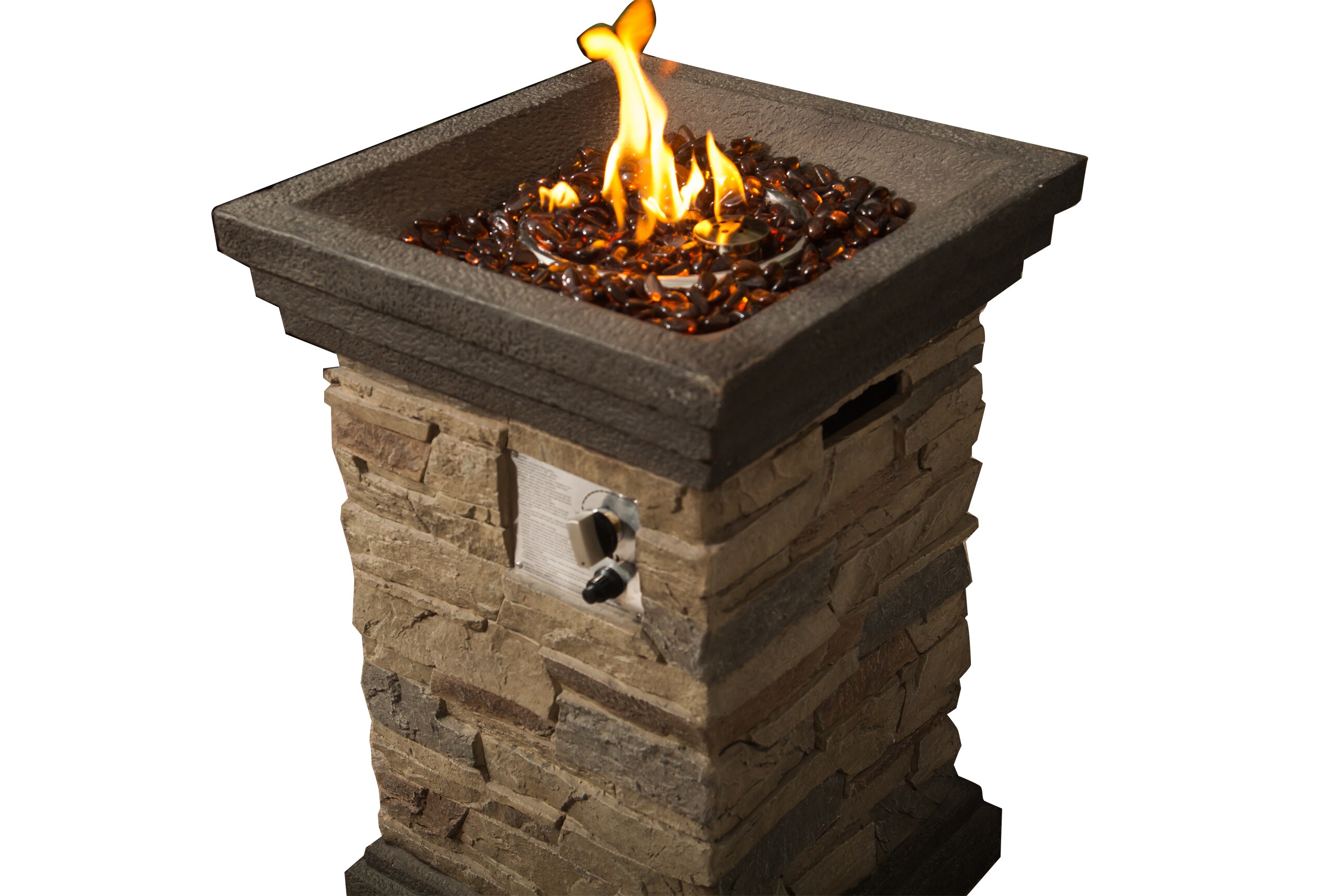 Gas Fire Pits Department At, Square Gas Fire Pit