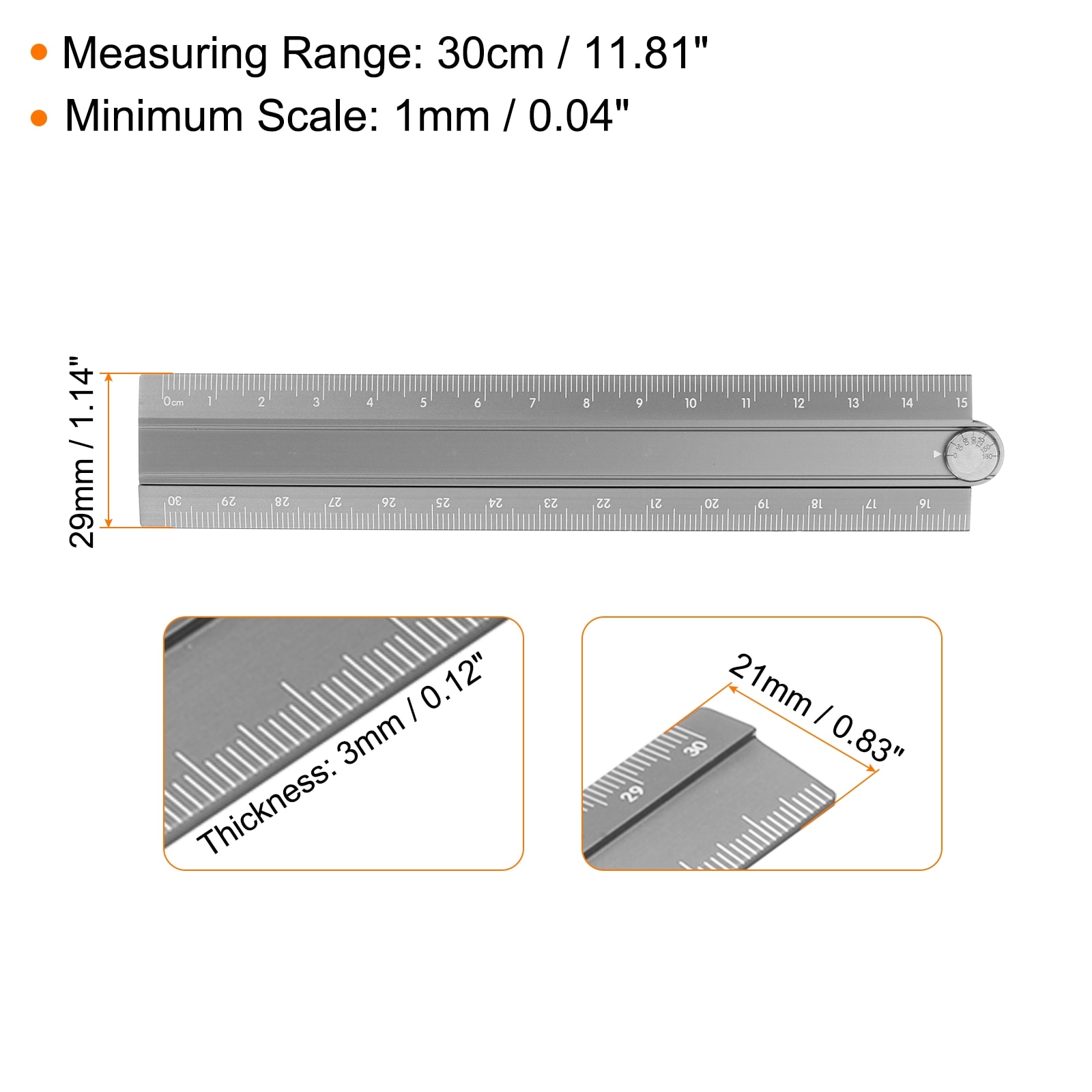 Unique Bargains S26041500UX4916 Yardsticks-Rulers - View #2