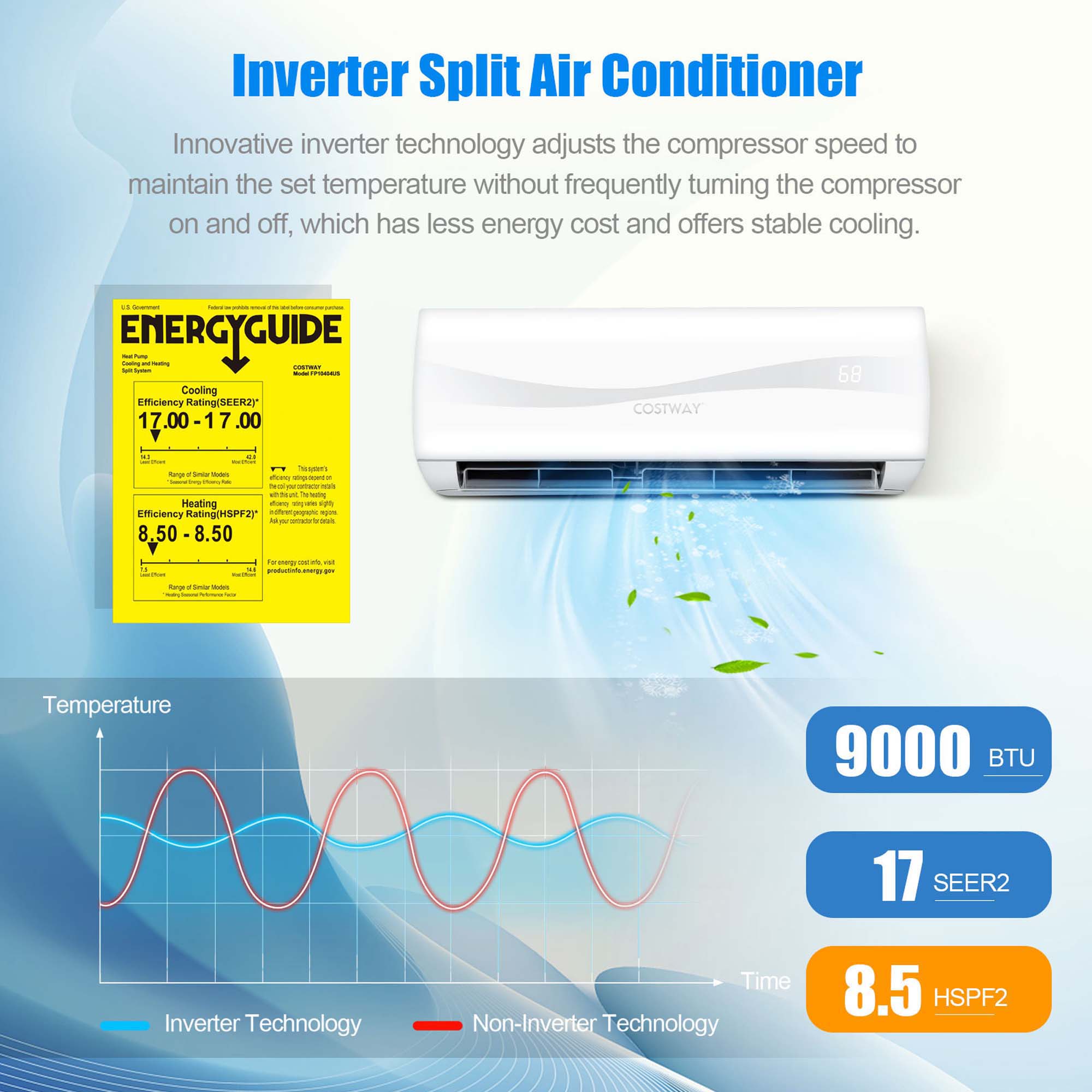 Costway LWS00229 Wall-Air-Conditioners - View #8