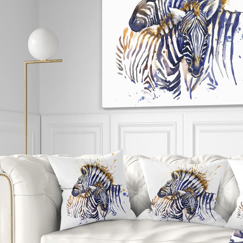 Designart CU13449-16-16 16-in x 16-in Blue Indoor Decorative Pillow