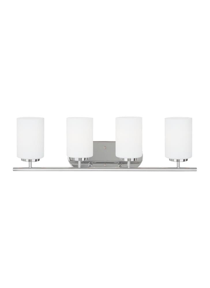 Generation Lighting 41163EN3-05 Oslo 27.5-in 4 -Light Polished Chrome Modern/contemporary Vanity light