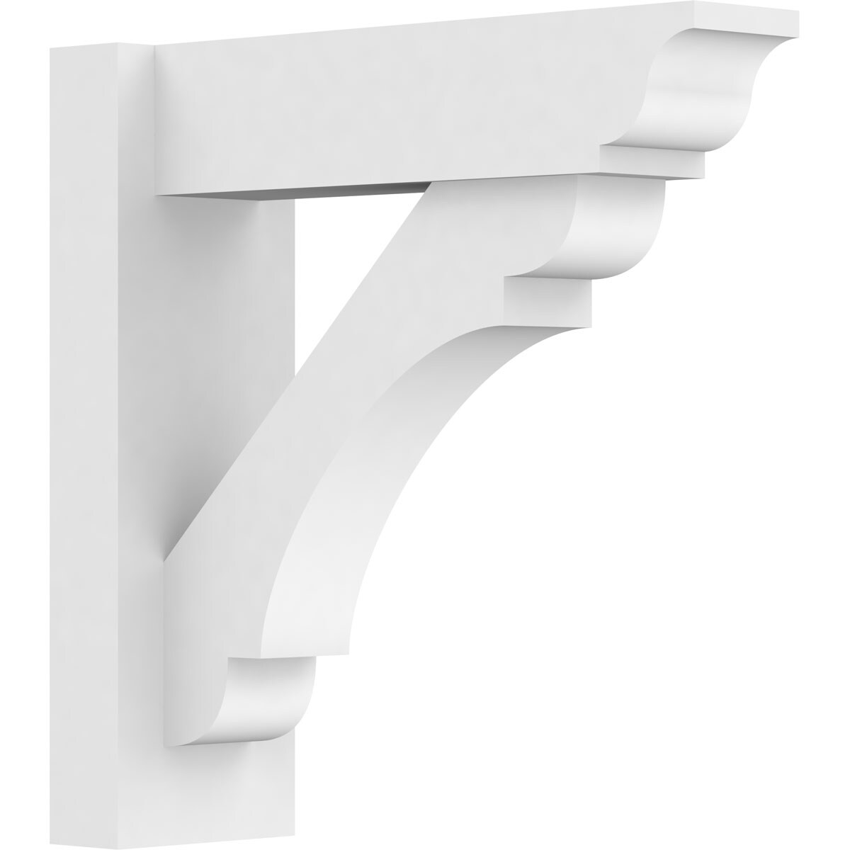 Ekena Millwork OUTP05X16X16OLY01 5-in W x 16-in D x 16-in H Olympic Architectural Grade PVC Outlooker with Traditional Ends