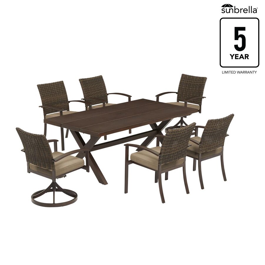 Unbranded Atworth 7 Pc Dining Sail Sisal In The Patio Dining Sets Department At Lowes Com