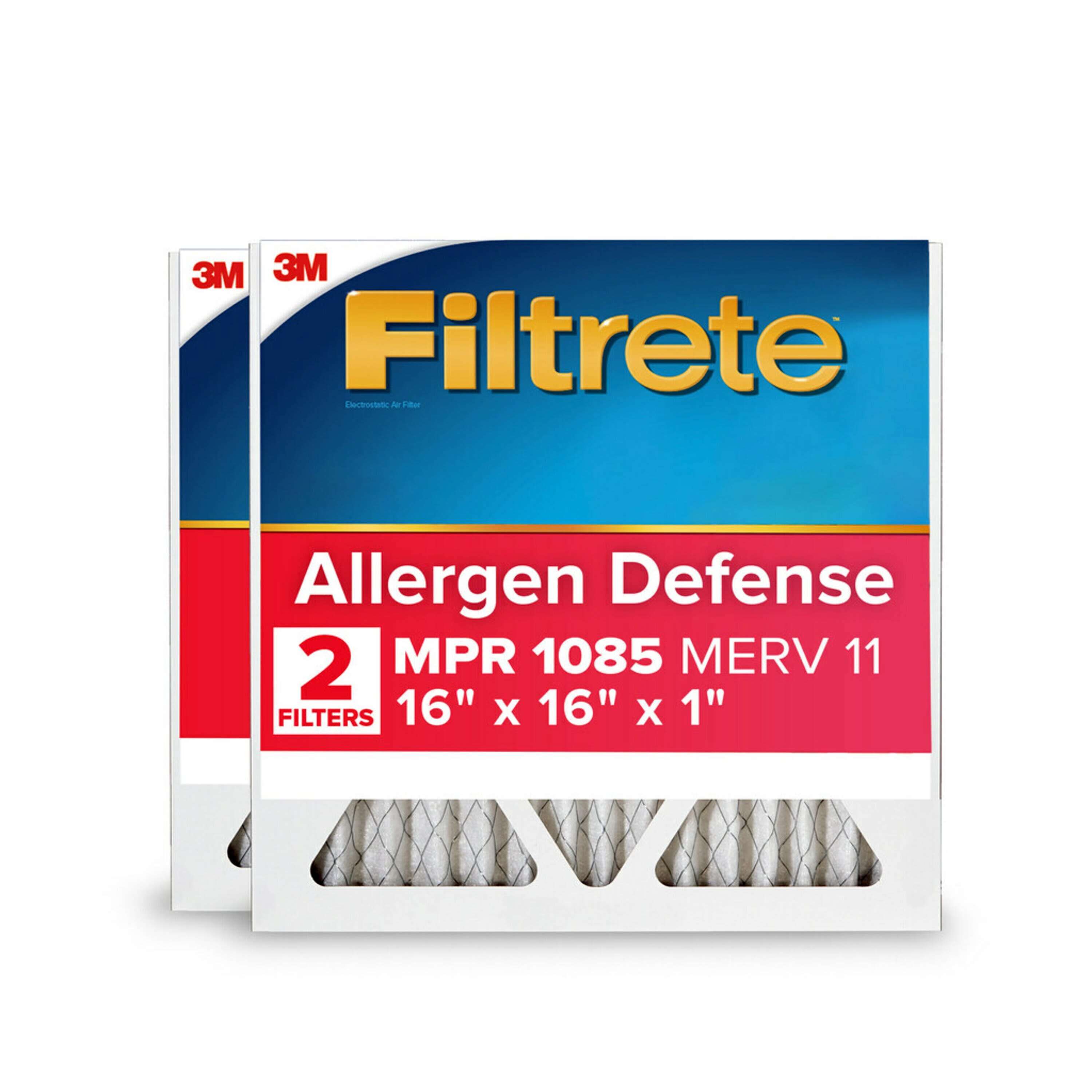 16-in W x 16-in L x 1-in MERV 11 1085 MPR Allergen Defense Extra Electrostatic pleated Air Filter 2 -Pack