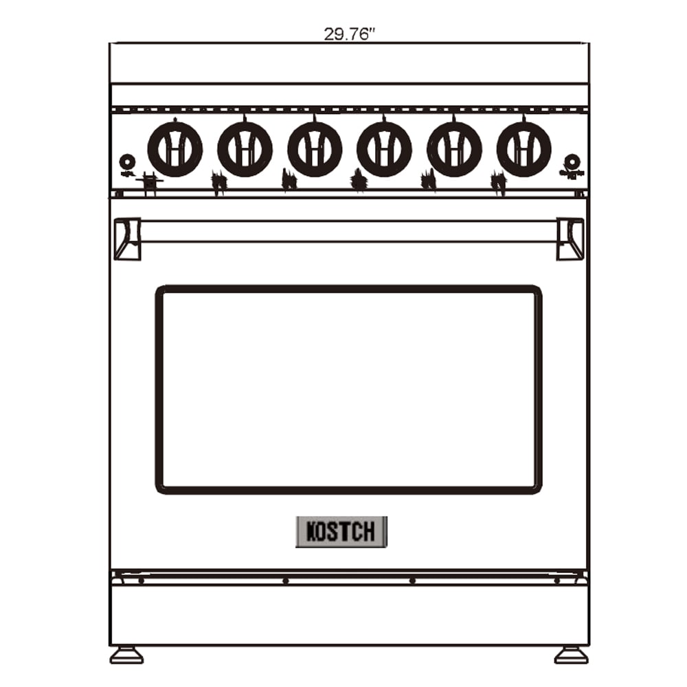 KOSTCH KOS-30RE06H-W Freestanding-Electric-Ranges - View #6
