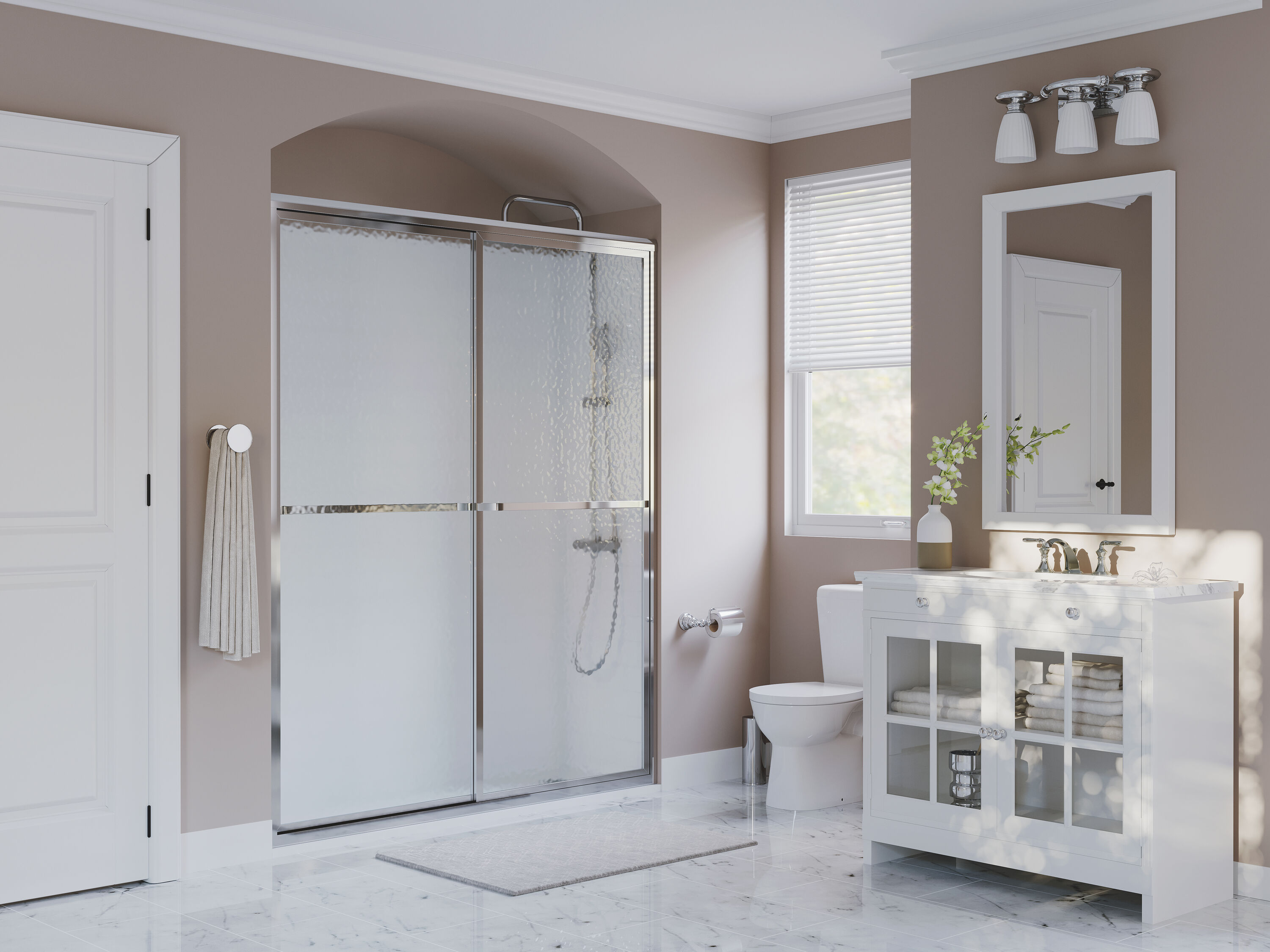 Coastal Shower Doors 1840.70B-A Paragon Chrome 40-in to 41-1/2-in x 70.3125-in Framed Sliding Shower Door