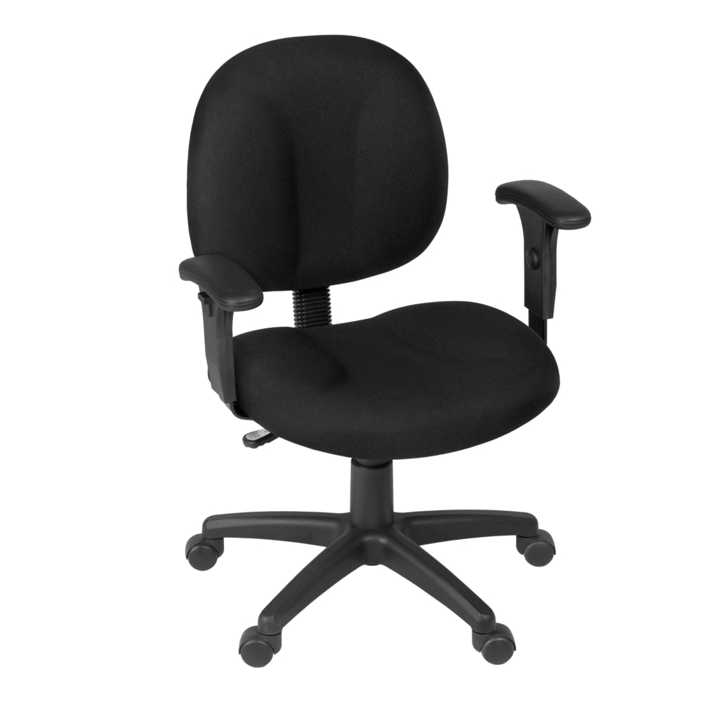 Comfort Series Black Contemporary Ergonomic Adjustable Height Swivel Foam Task Chair