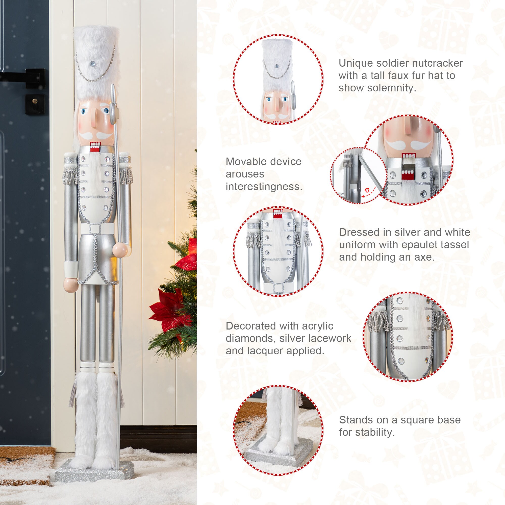 Glitzhome 2036700015 Table-Christmas-Decorations - View #6