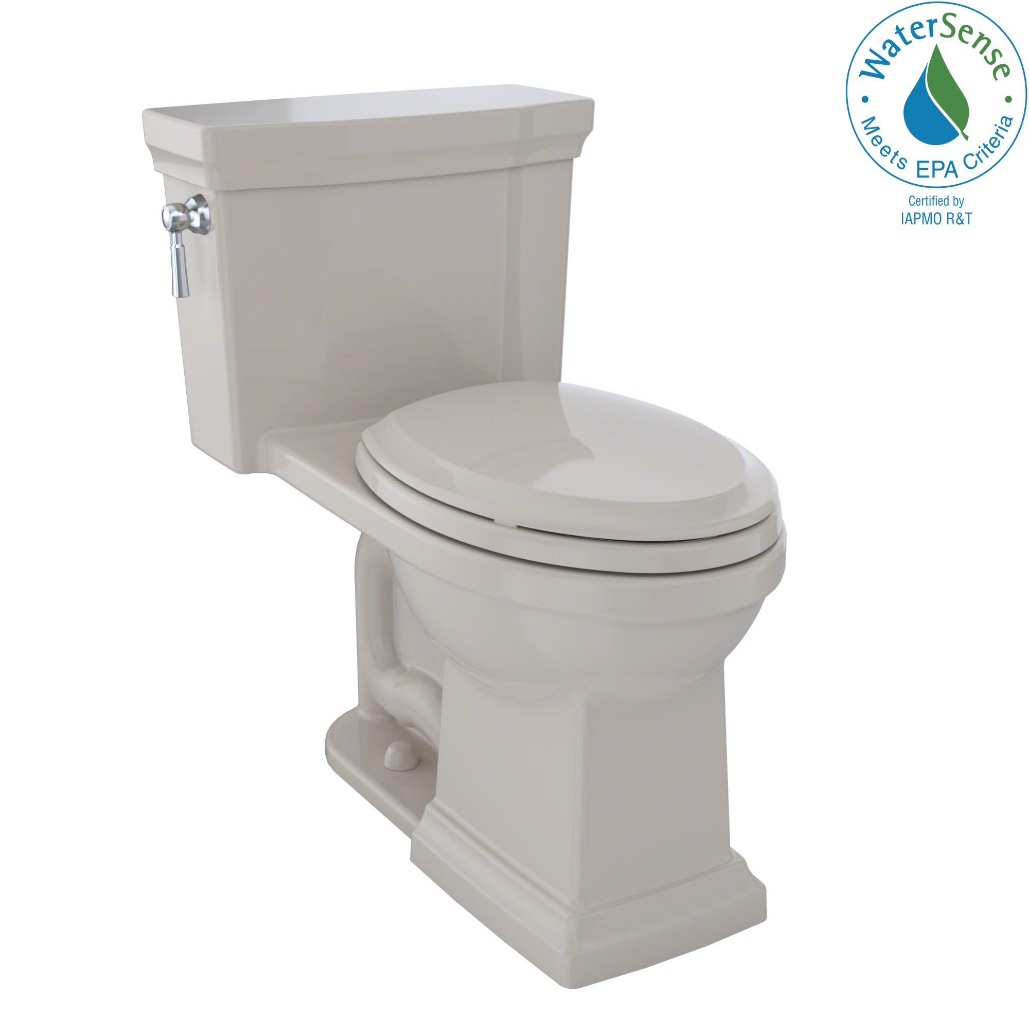 TOTO MS814224CEFG-03 Promenade II Bone Elongated Chair height Soft Close 1-piece Toilet 12-in Rough-In WaterSense 1.28 GPF