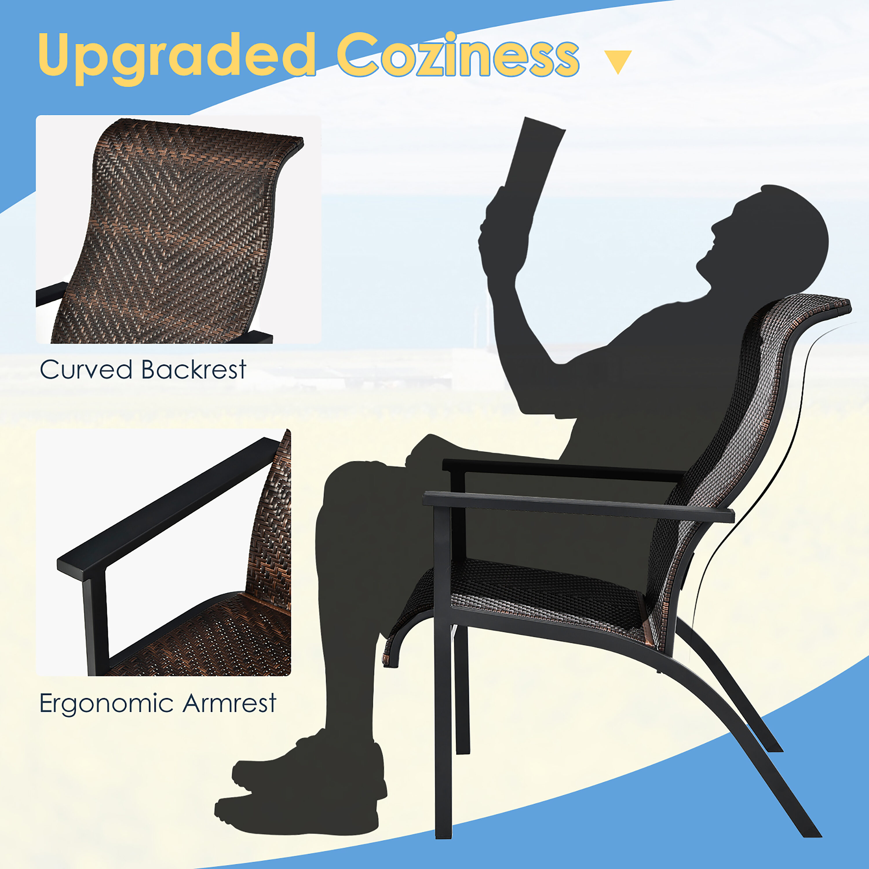 Costway NP10513CF Patio-Conversation-Sets - View #4